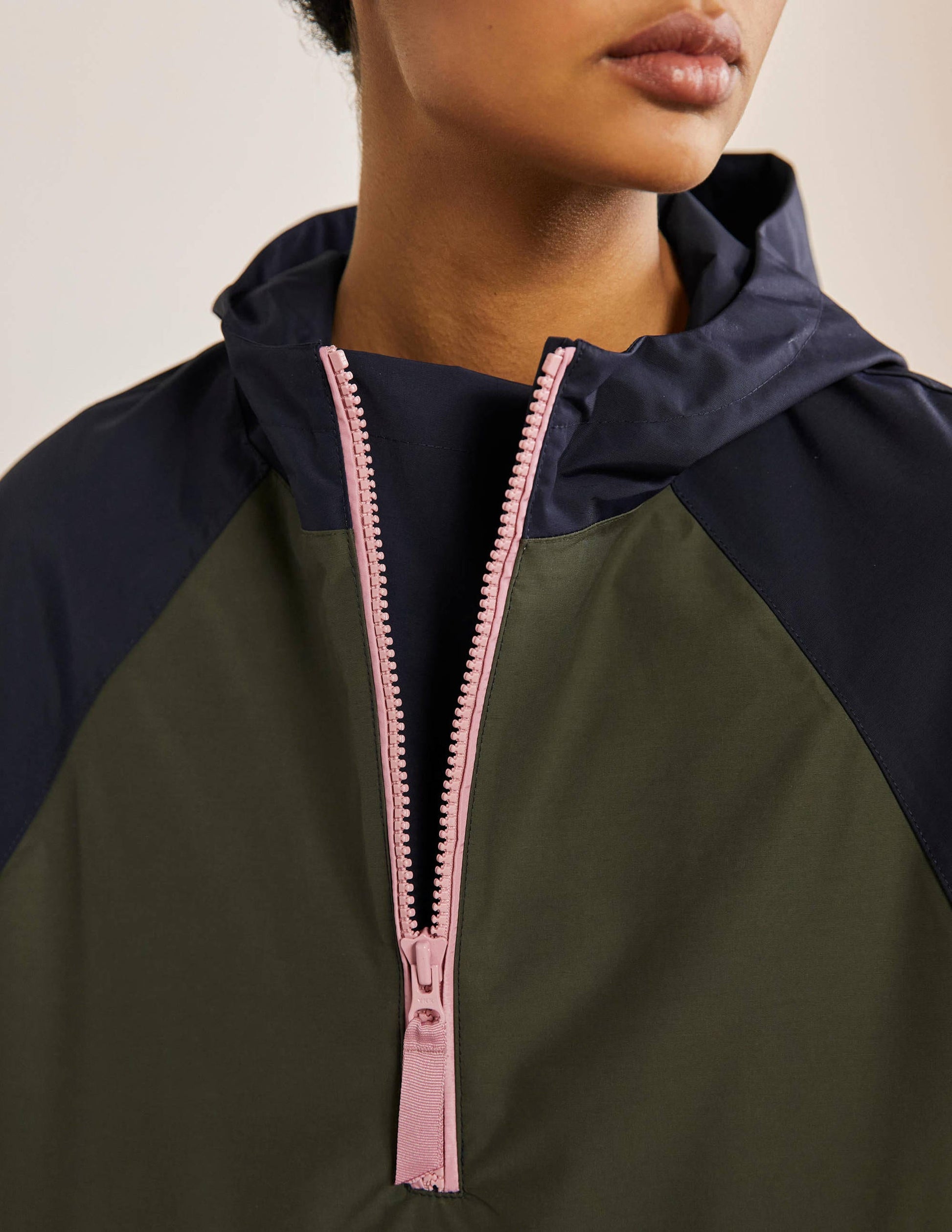 Belle Packaway Anorak-Navy/Khaki-2
