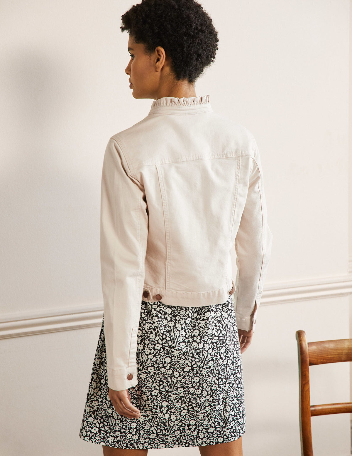 Carla Ruffle Collar Jacket-Oat Milk-3