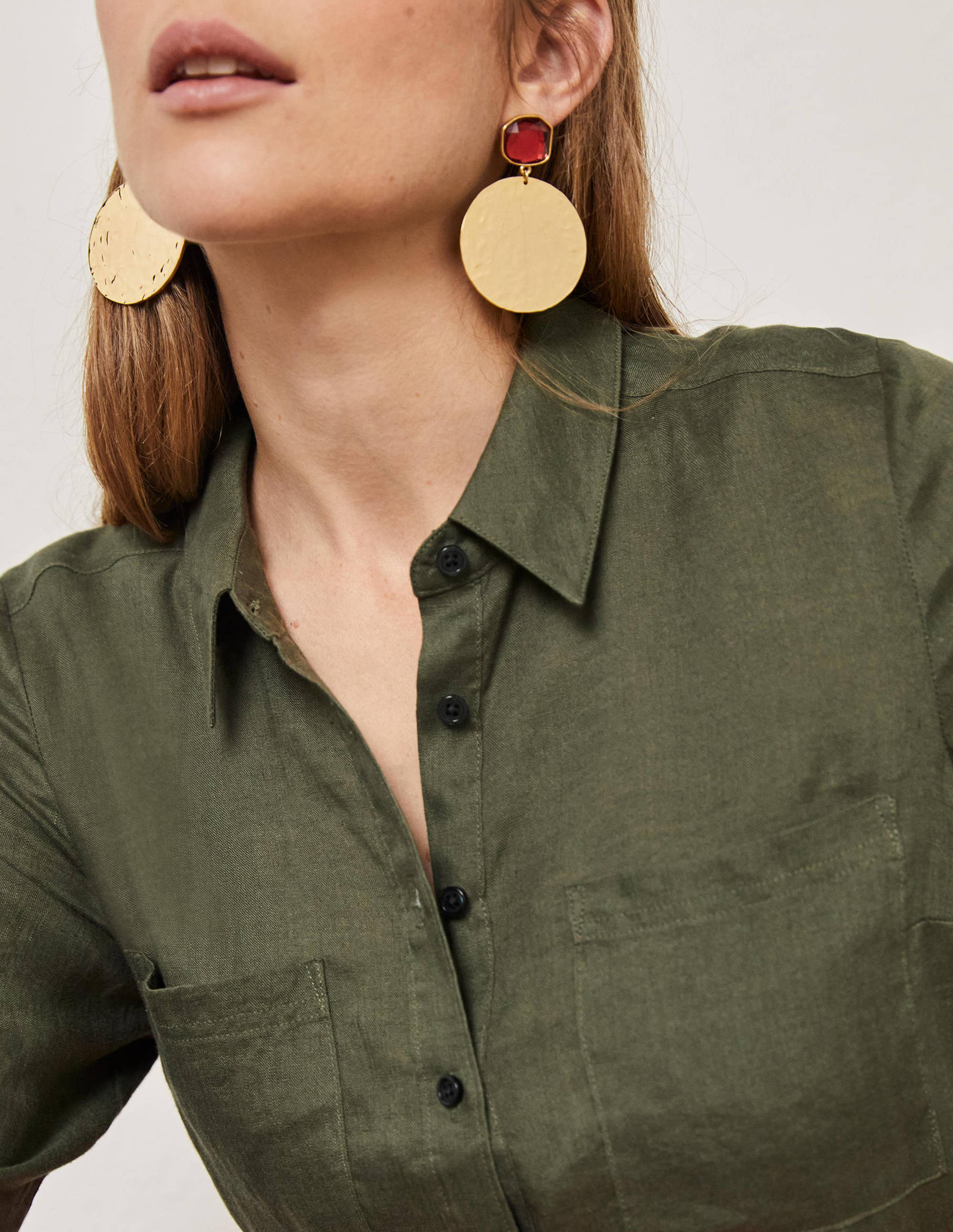 Linen Shirt-Marsh Green - Image 2