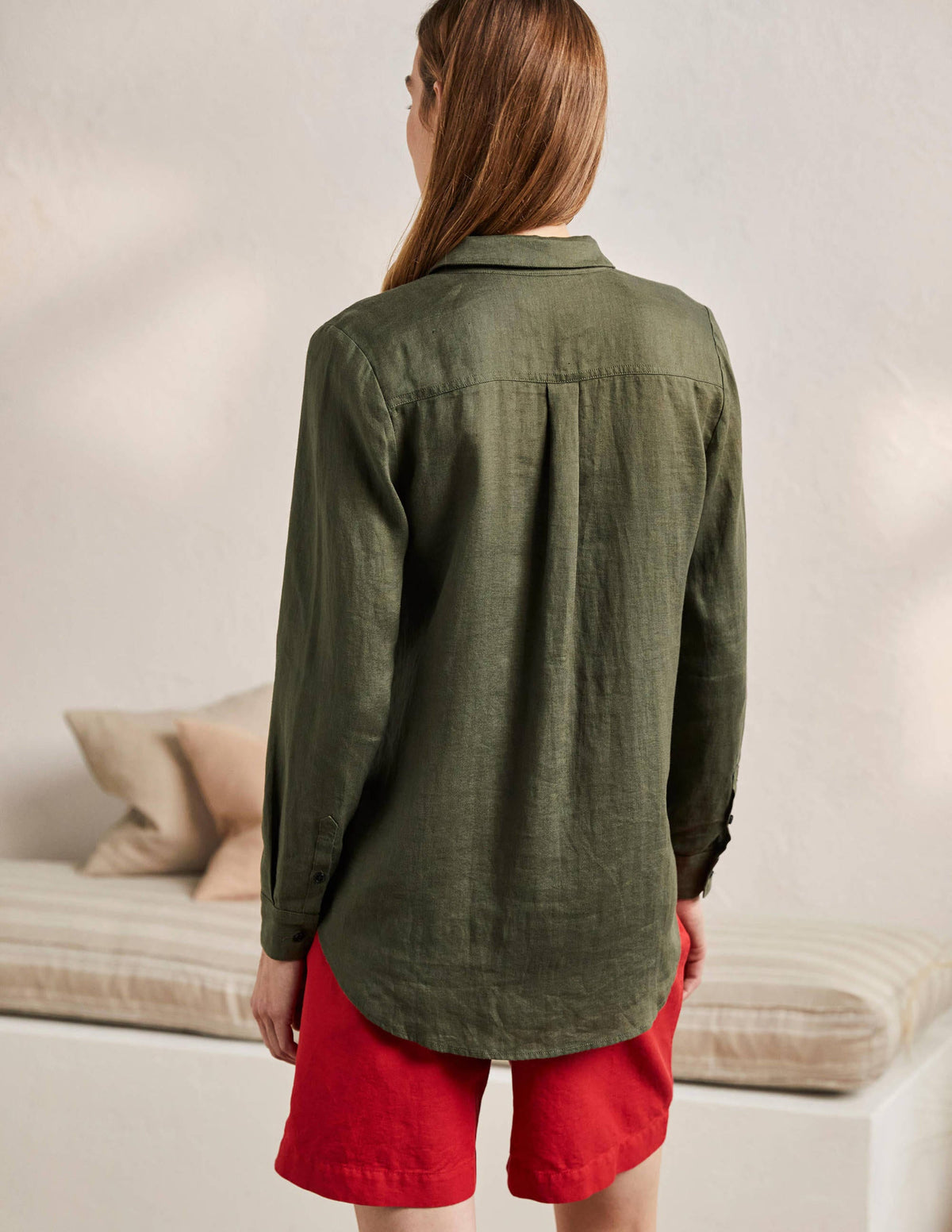 Linen Shirt-Marsh Green - Image 3