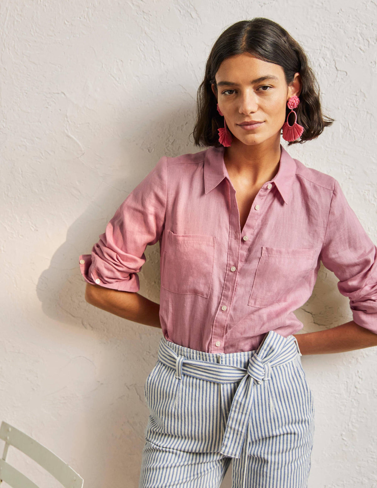 Linen Shirt-Formica Pink-1
