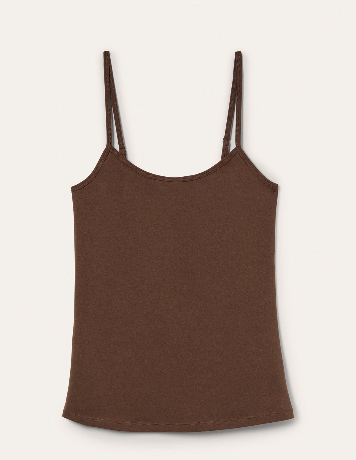 Plain Cami Top-Medium Brown-9