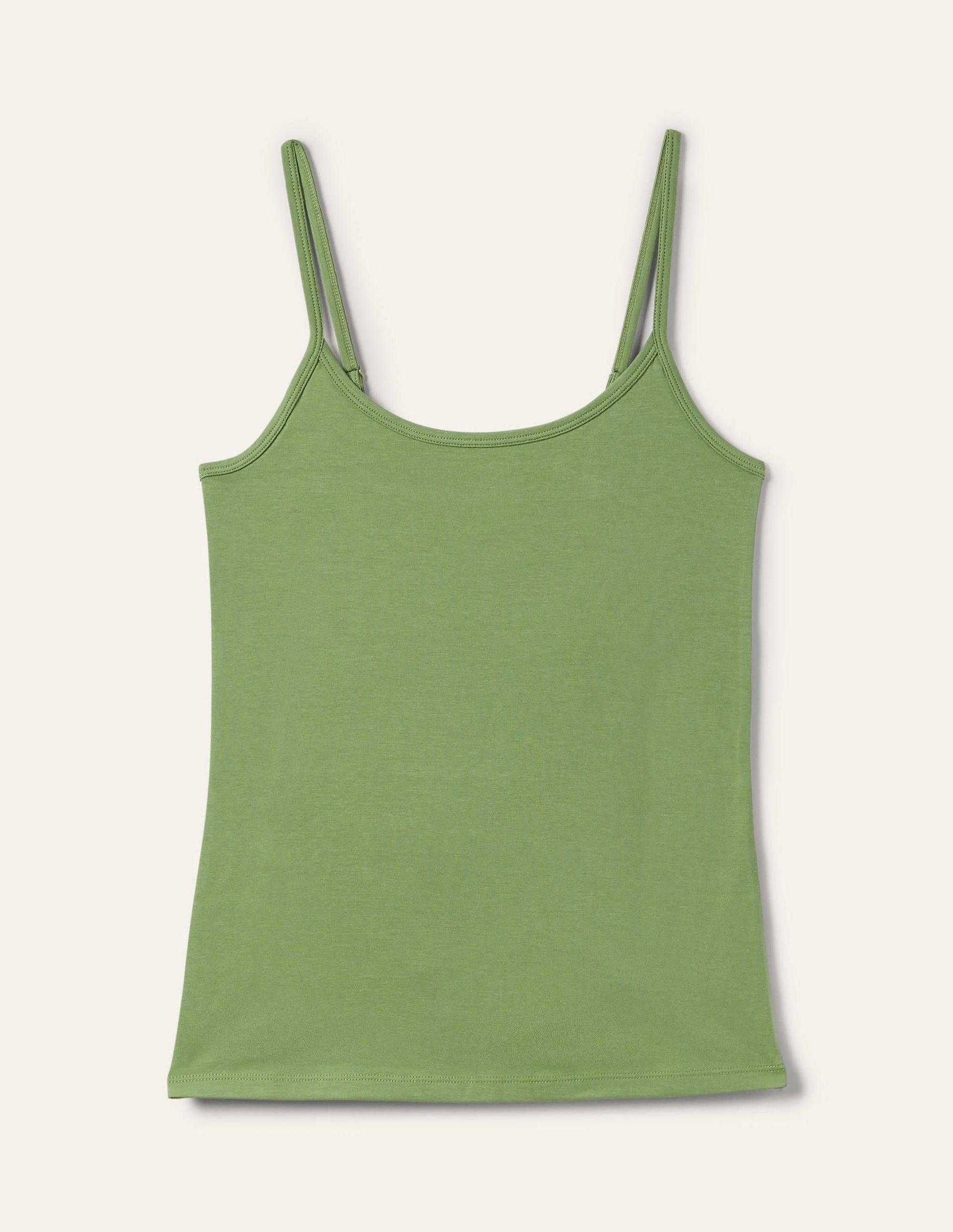 Plain Cami Top-English Ivy-5