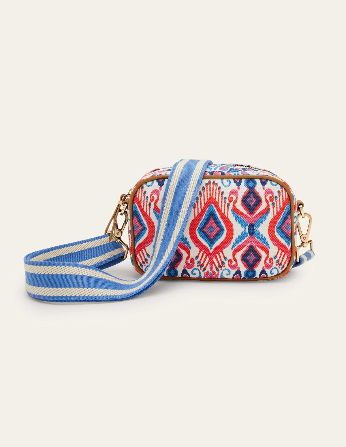Canvas Crossbody Bag-Multi, Ikat Paradise - Image 1