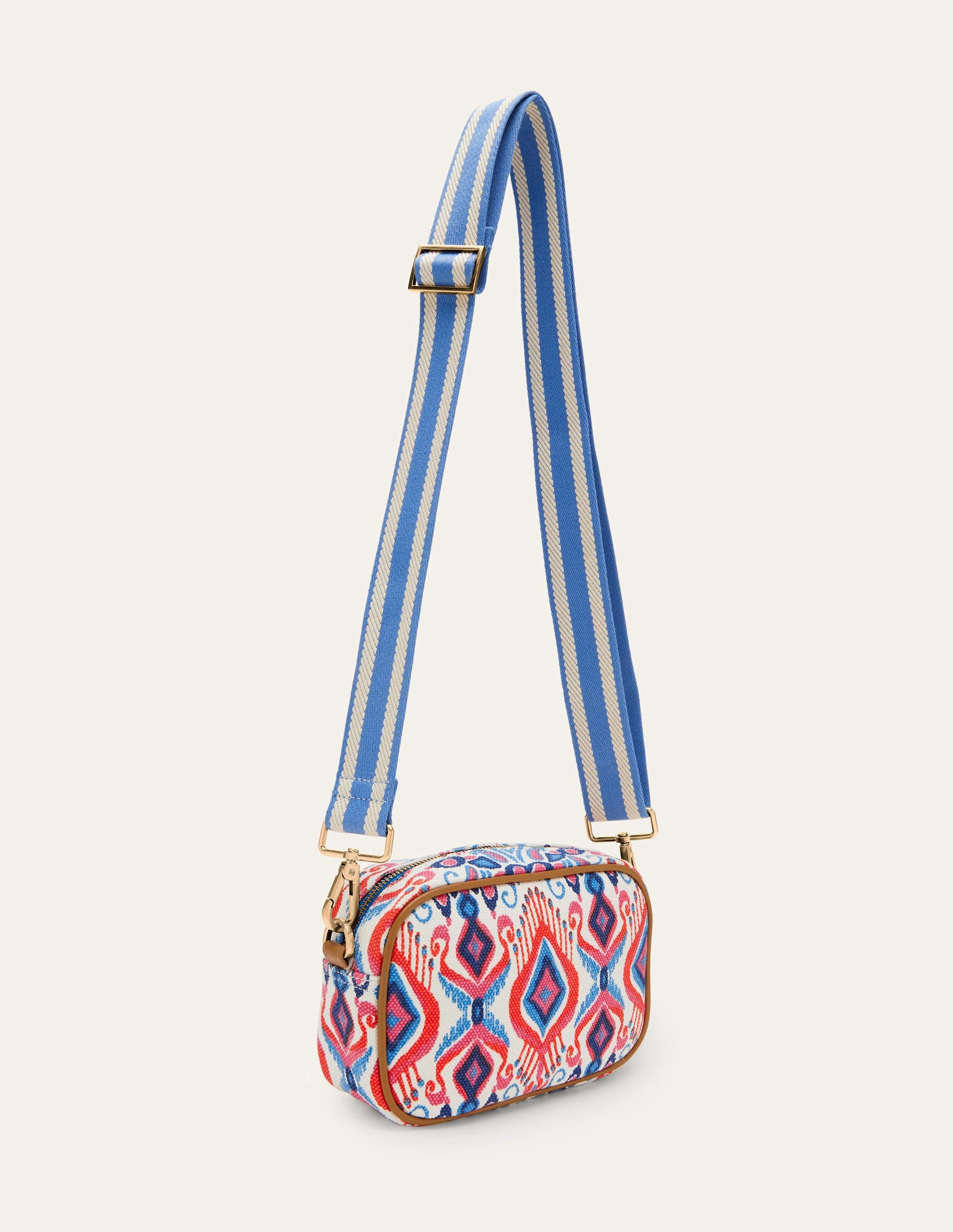 Canvas Crossbody Bag-Multi, Ikat Paradise - Image 3
