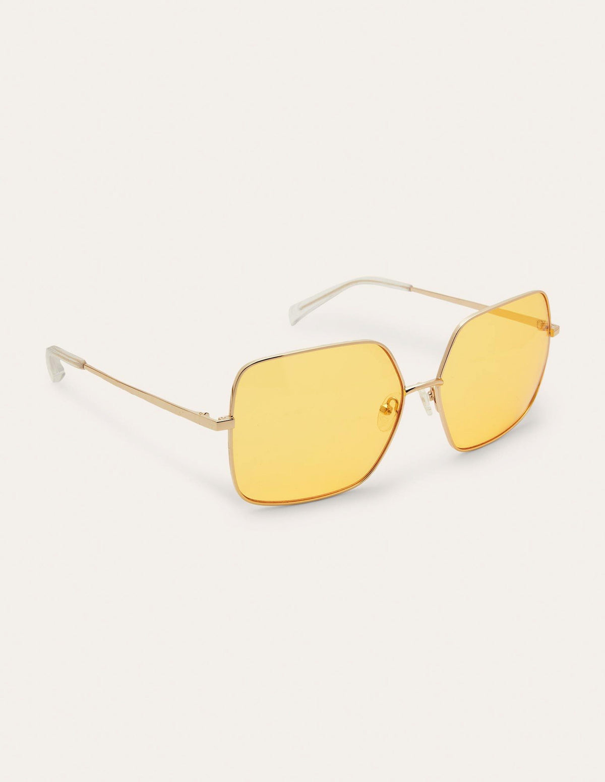 Wire Frame Sunglasses-Yellow-1