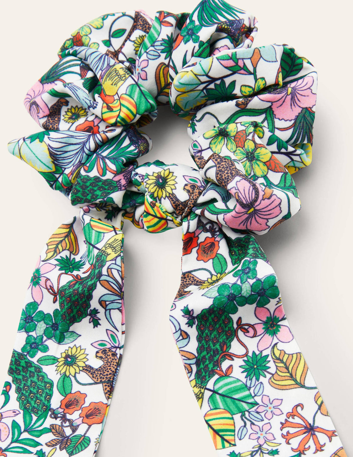 Scarf Hair Scrunchie-Multi, Exotic Paradise - Image 2