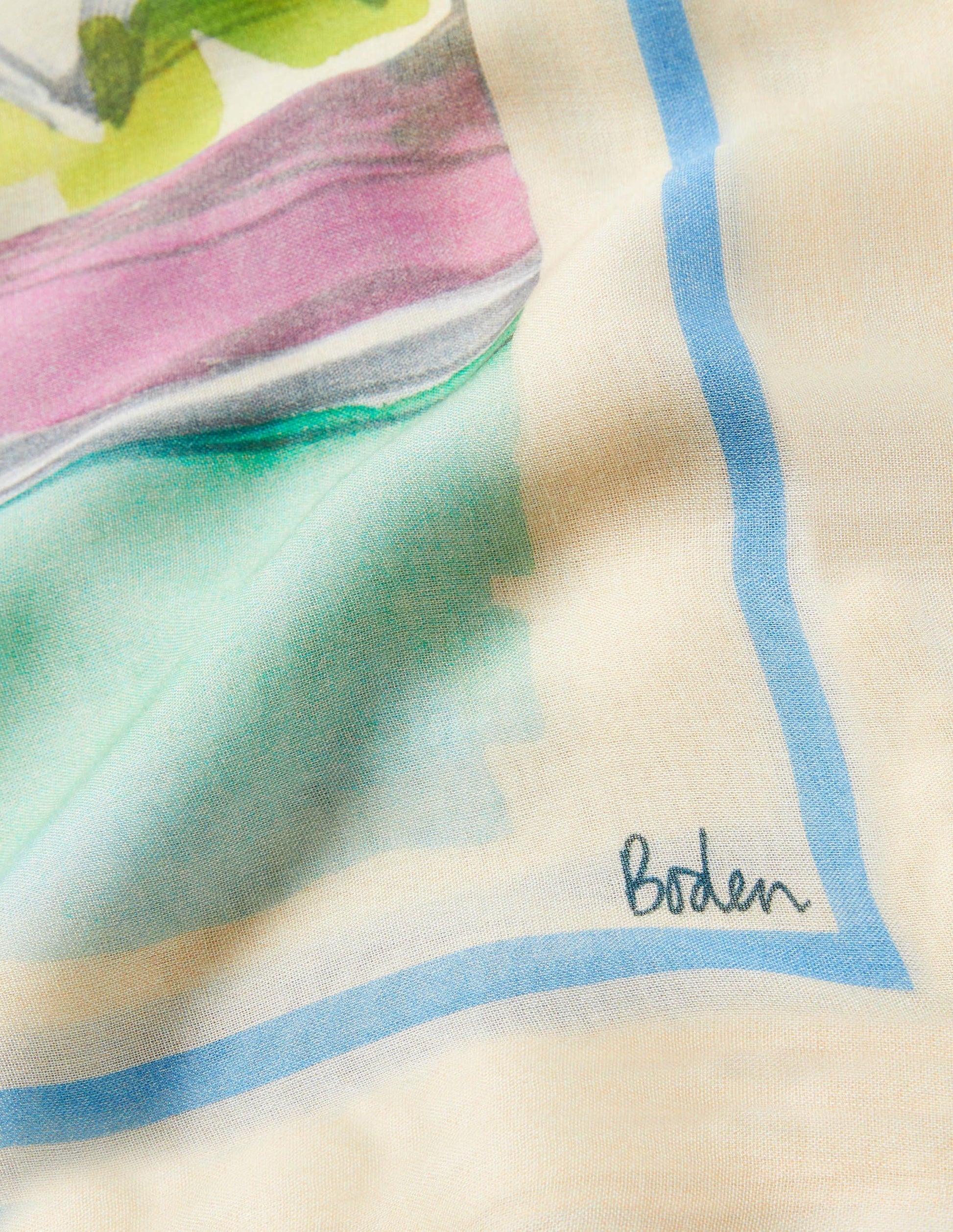 Printed Modal Scarf-Surf, Rainbow Village-2