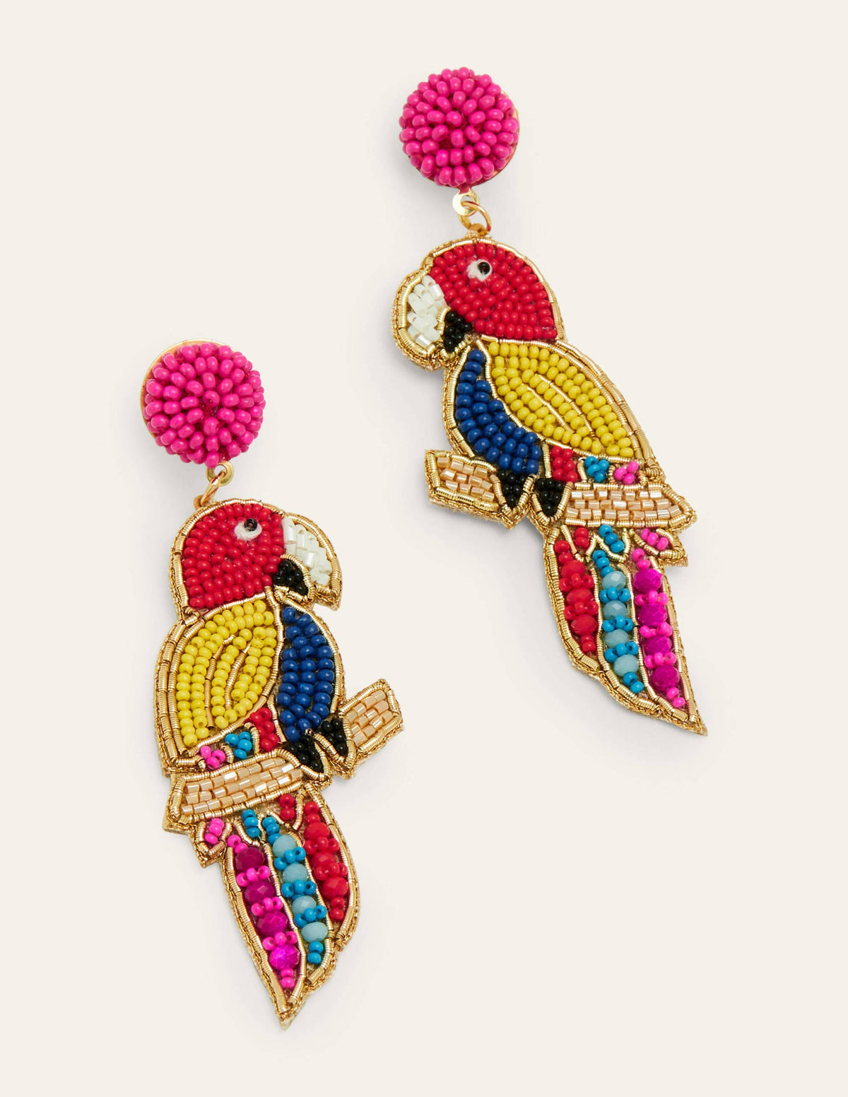 Beaded Earrings-Parrot-1