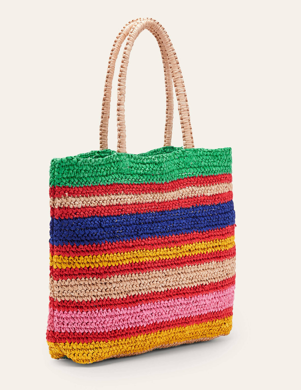 Soft Straw Bag-Multi Stripe - Image 3