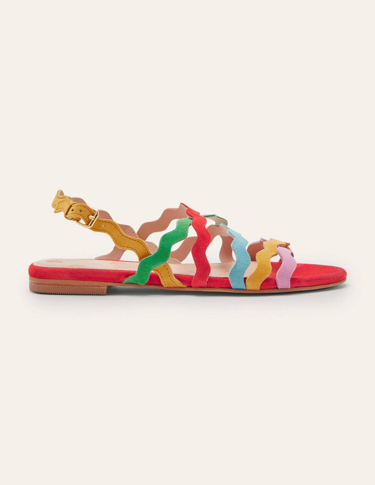 Multi Strap Flat Sandals-Bright Poppy Multi-2