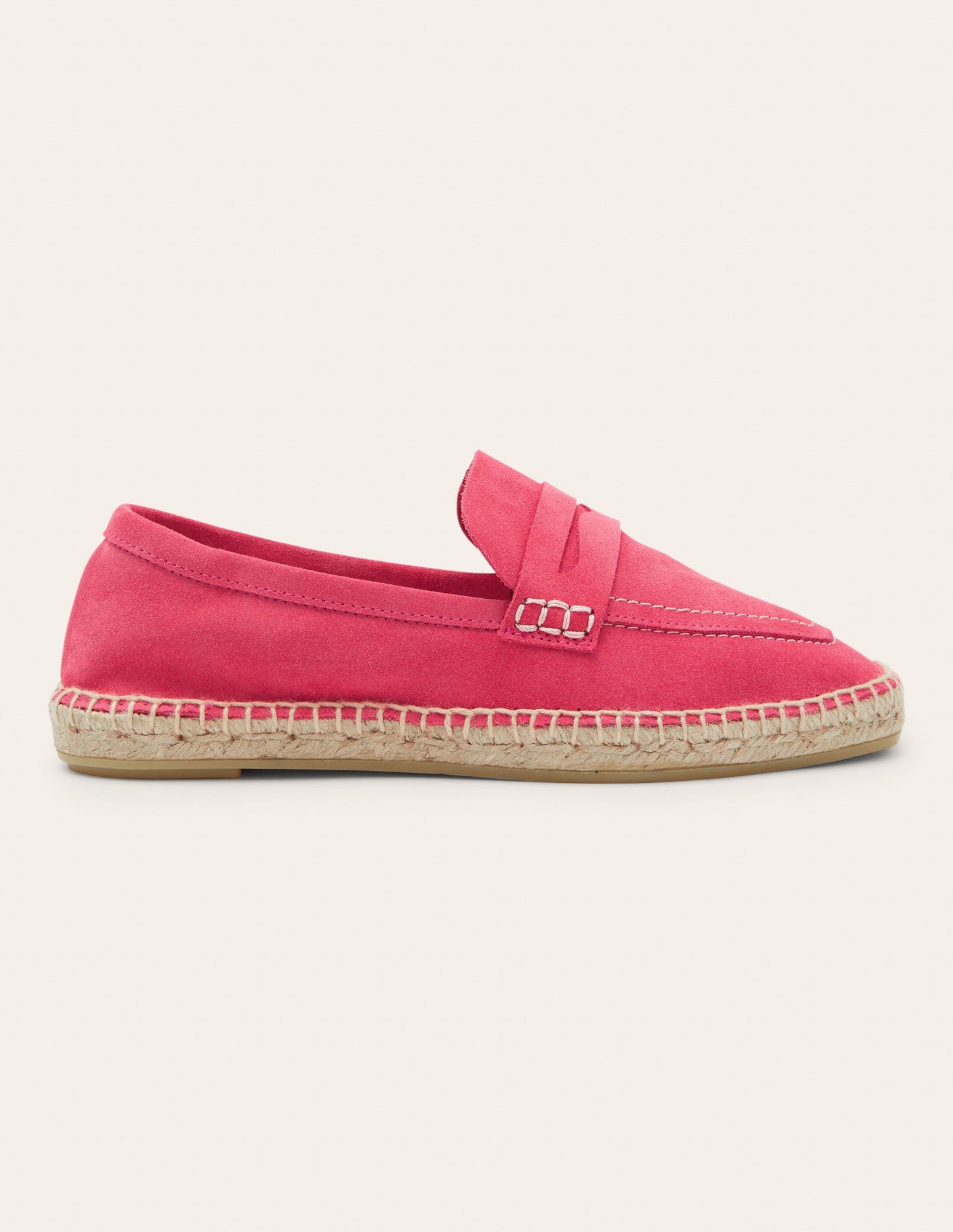 Suede Loafer Espadrilles-Rambling Rose