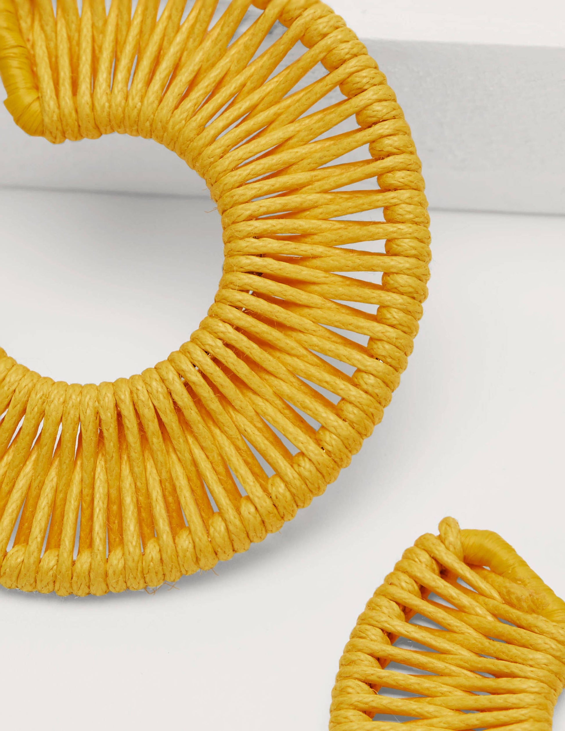 Woven Hoop Earrings-Honeycomb-2