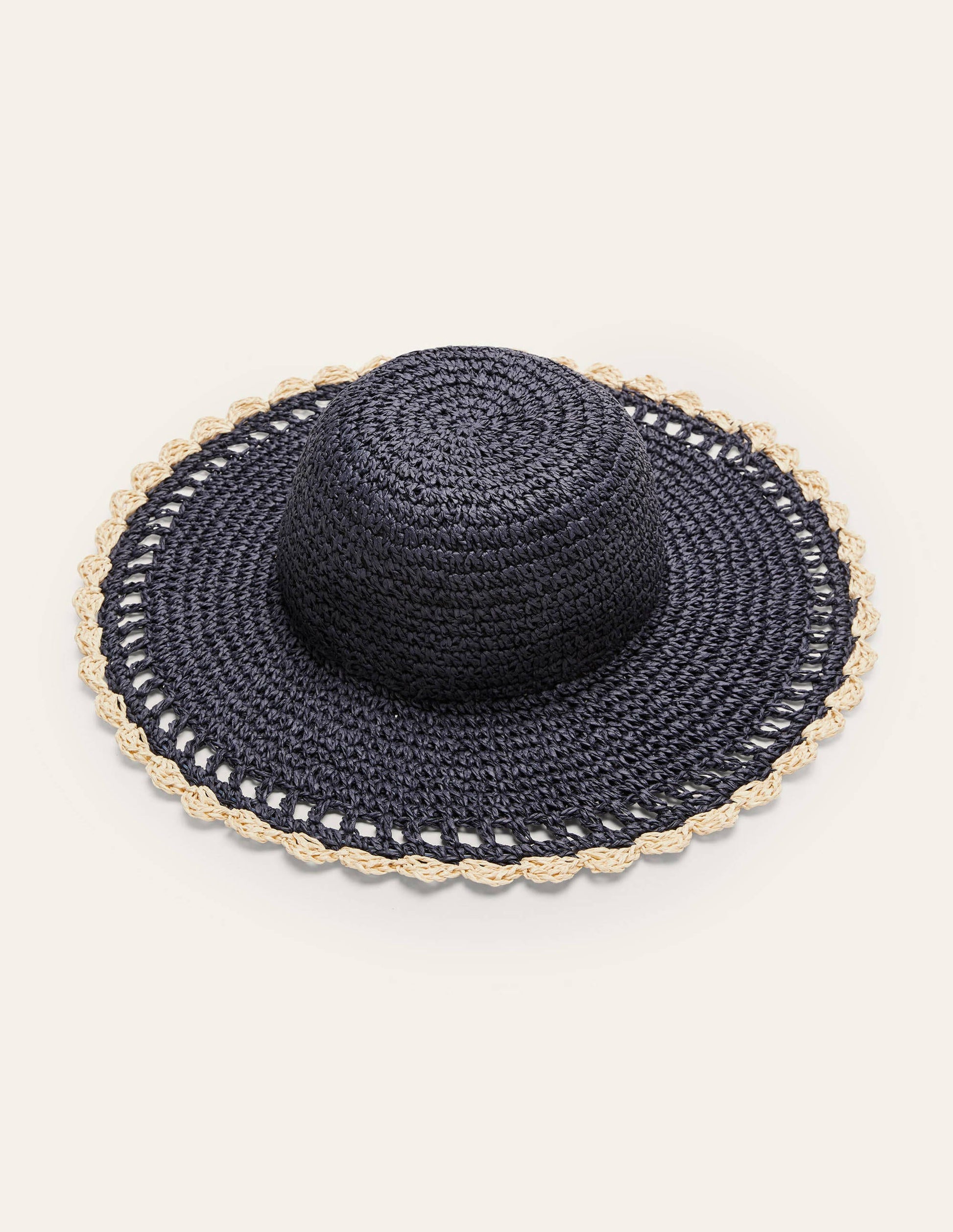 Sun Hat-Navy/Natural-1