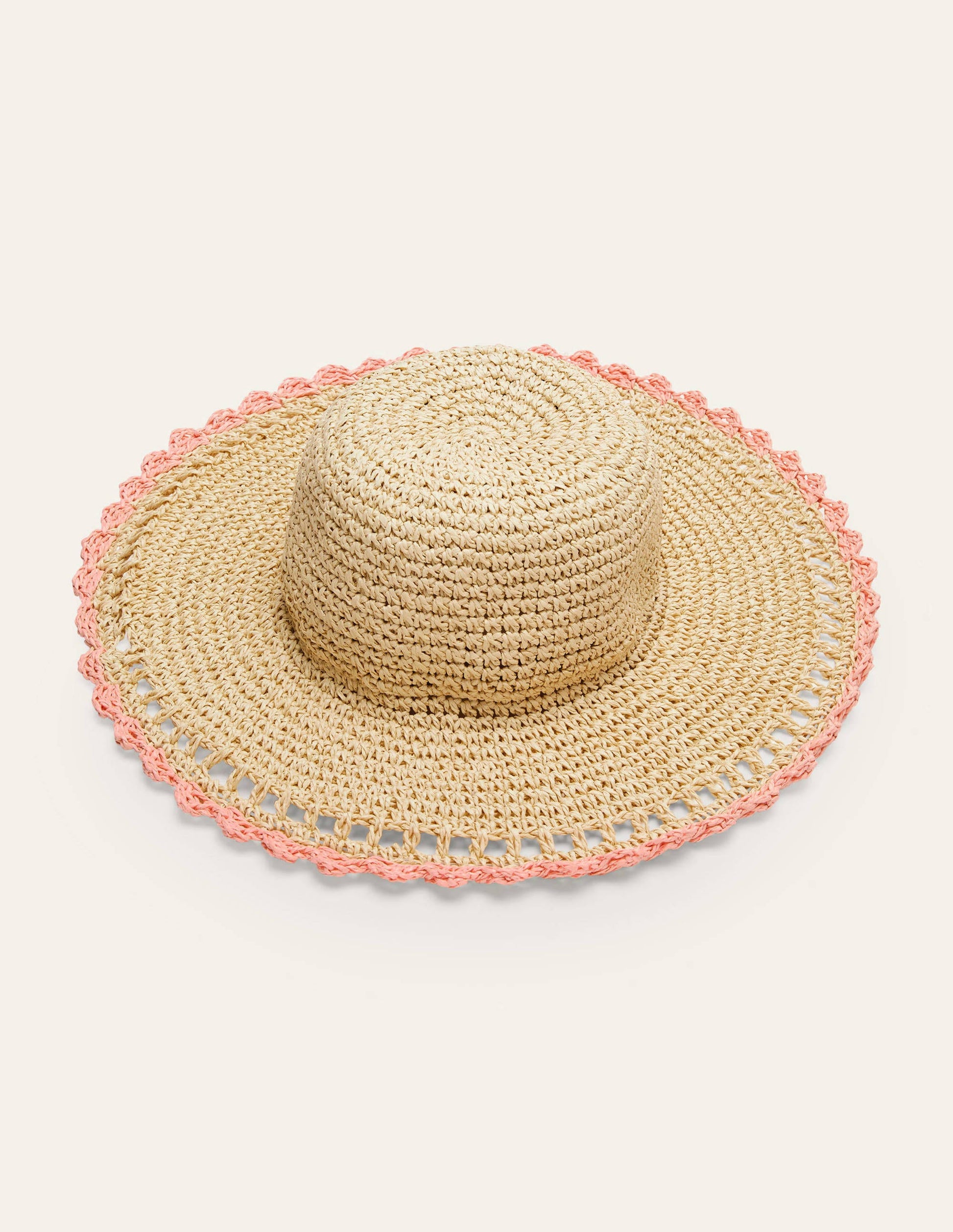 Sun Hat-Natural/Azalea-1
