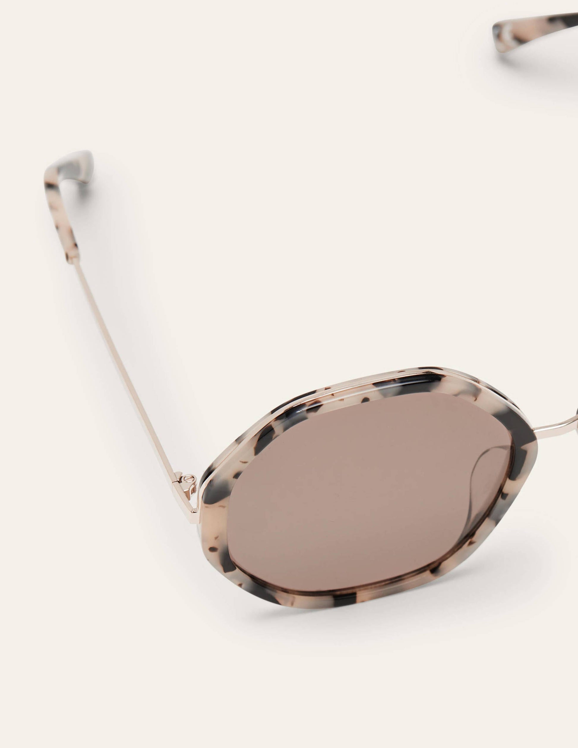 Octagonal Sunglasses-Black and White Tort-3