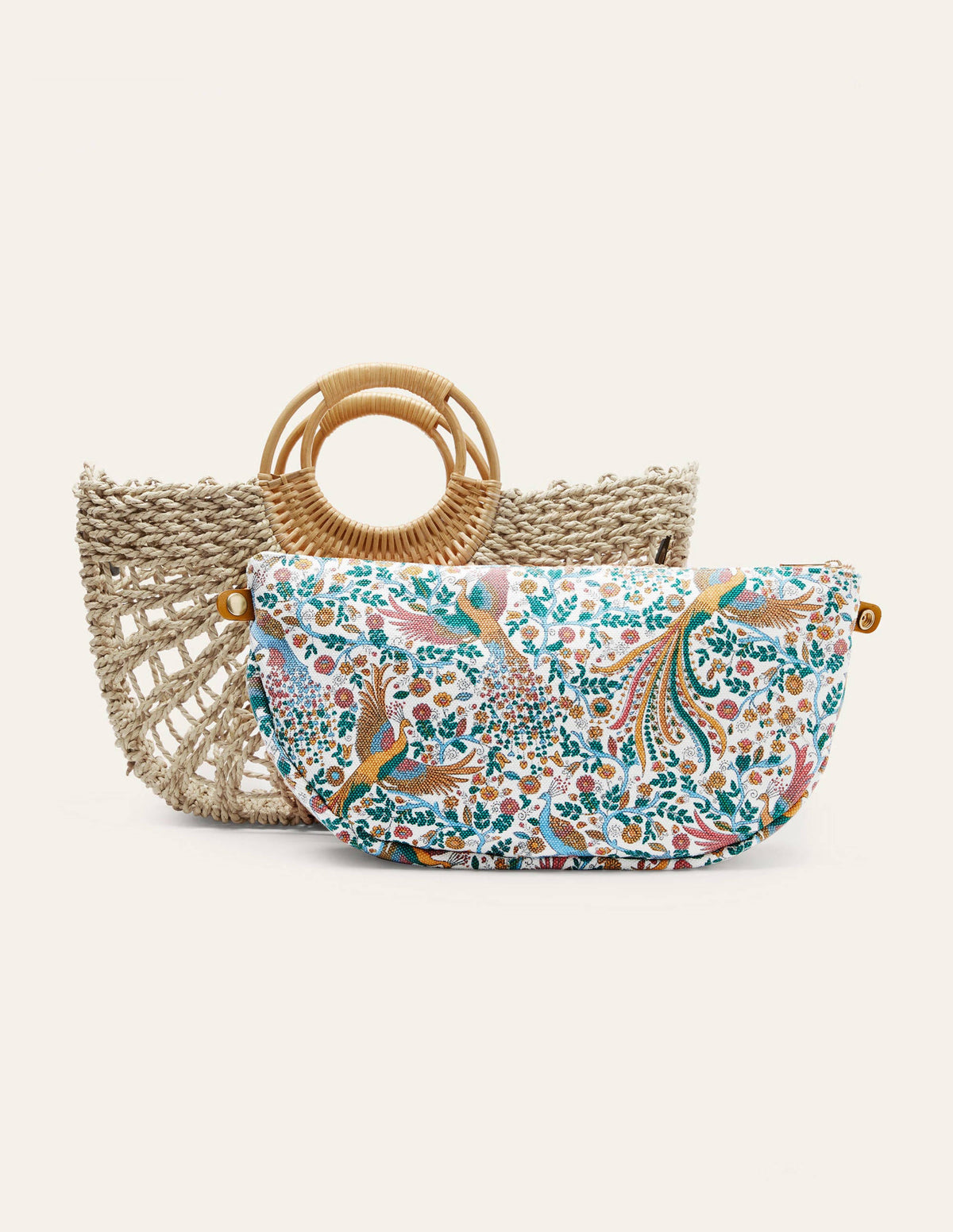 Hand Held Basket Bag-Natural - Image 2