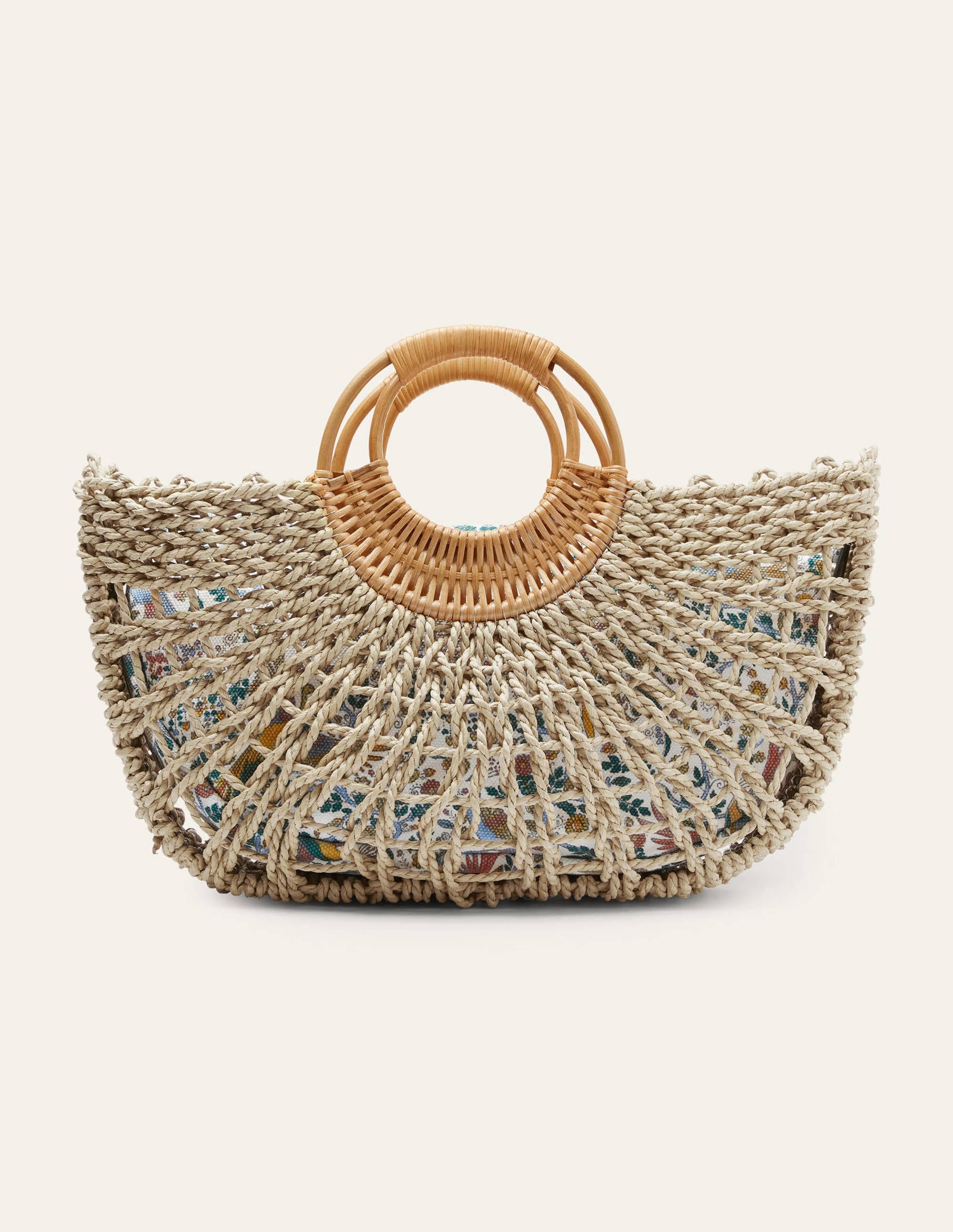 Hand Held Basket Bag-Natural - Image 4