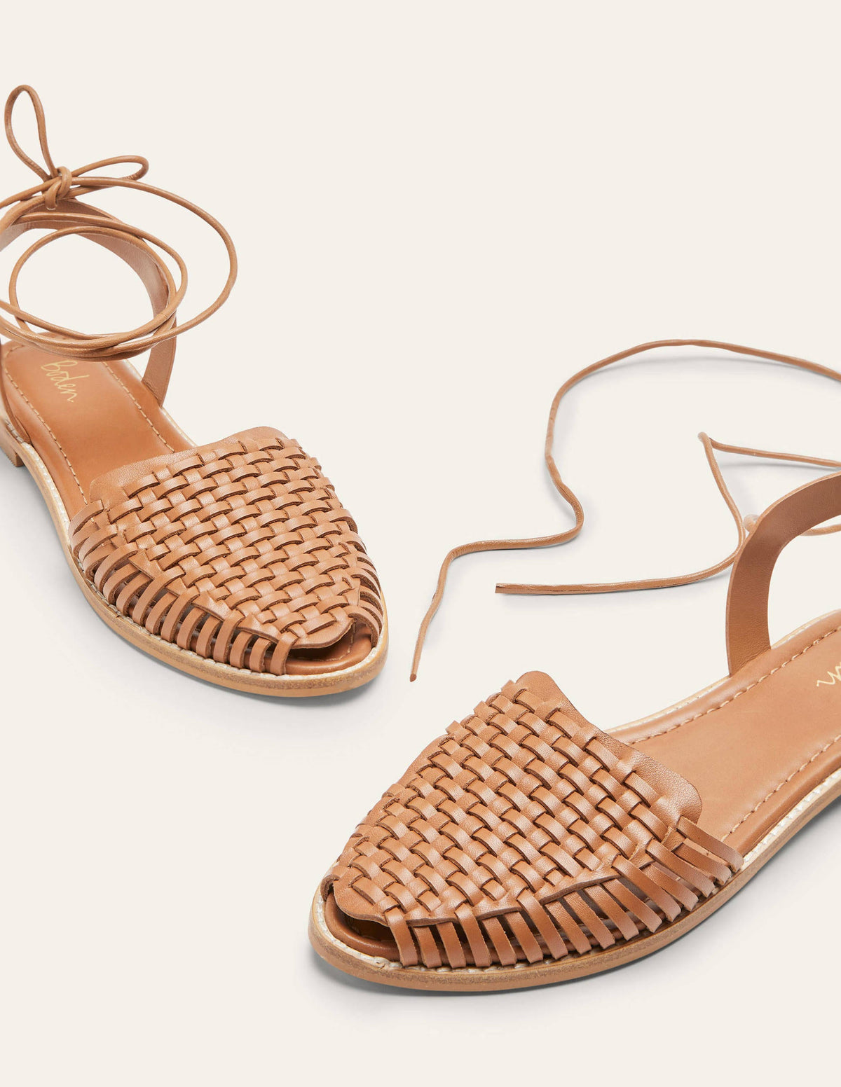 Huarache Leather Sandals-Tan-2
