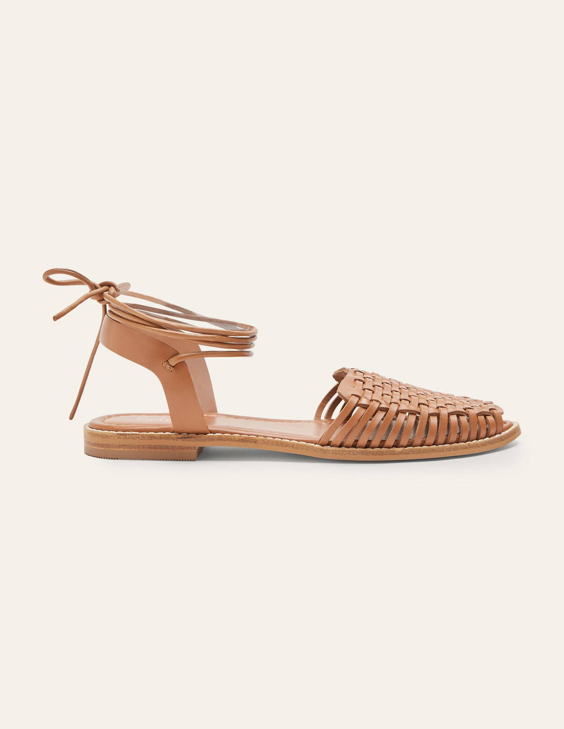 Huarache Leather Sandals-Tan-3