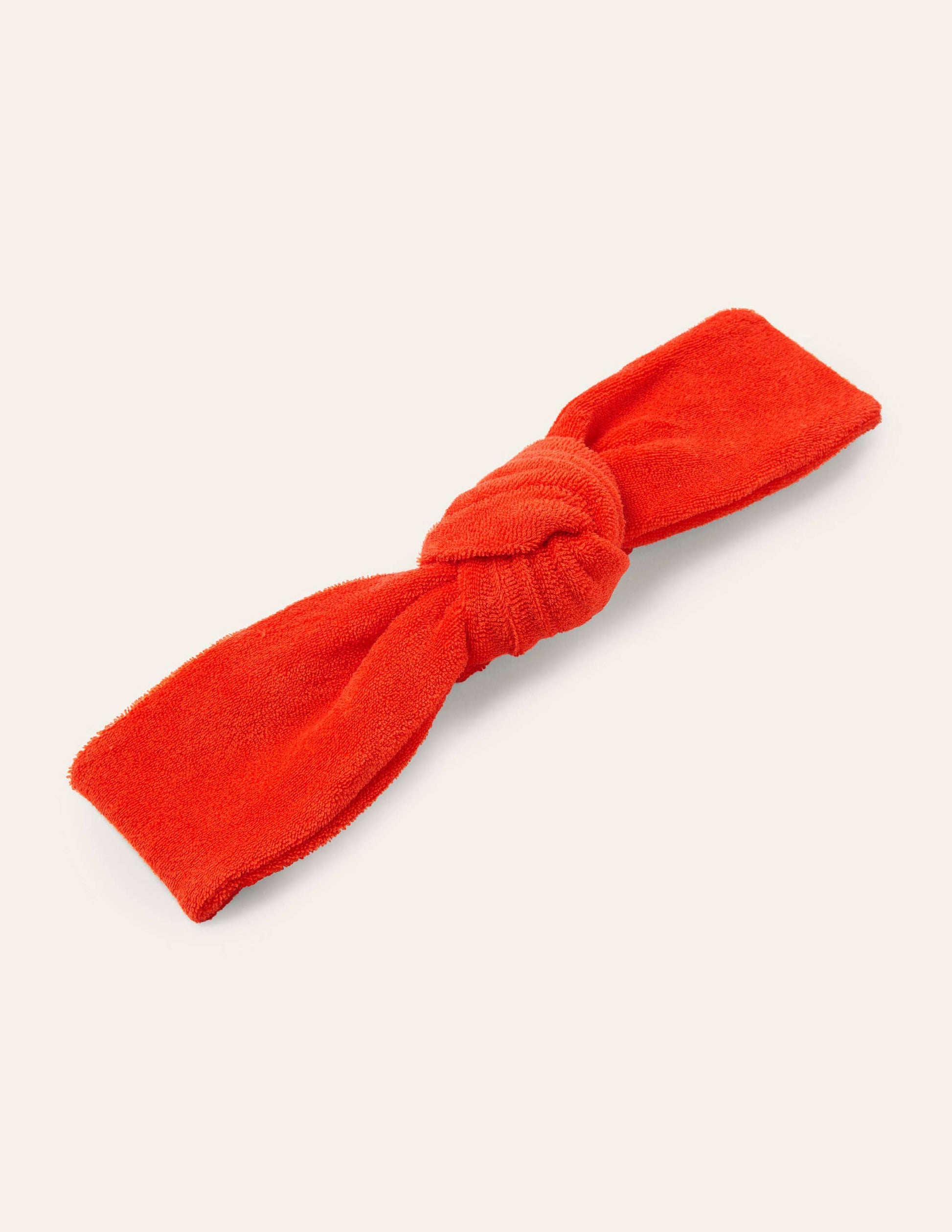 Towelling Headband-Bright Papaya-1