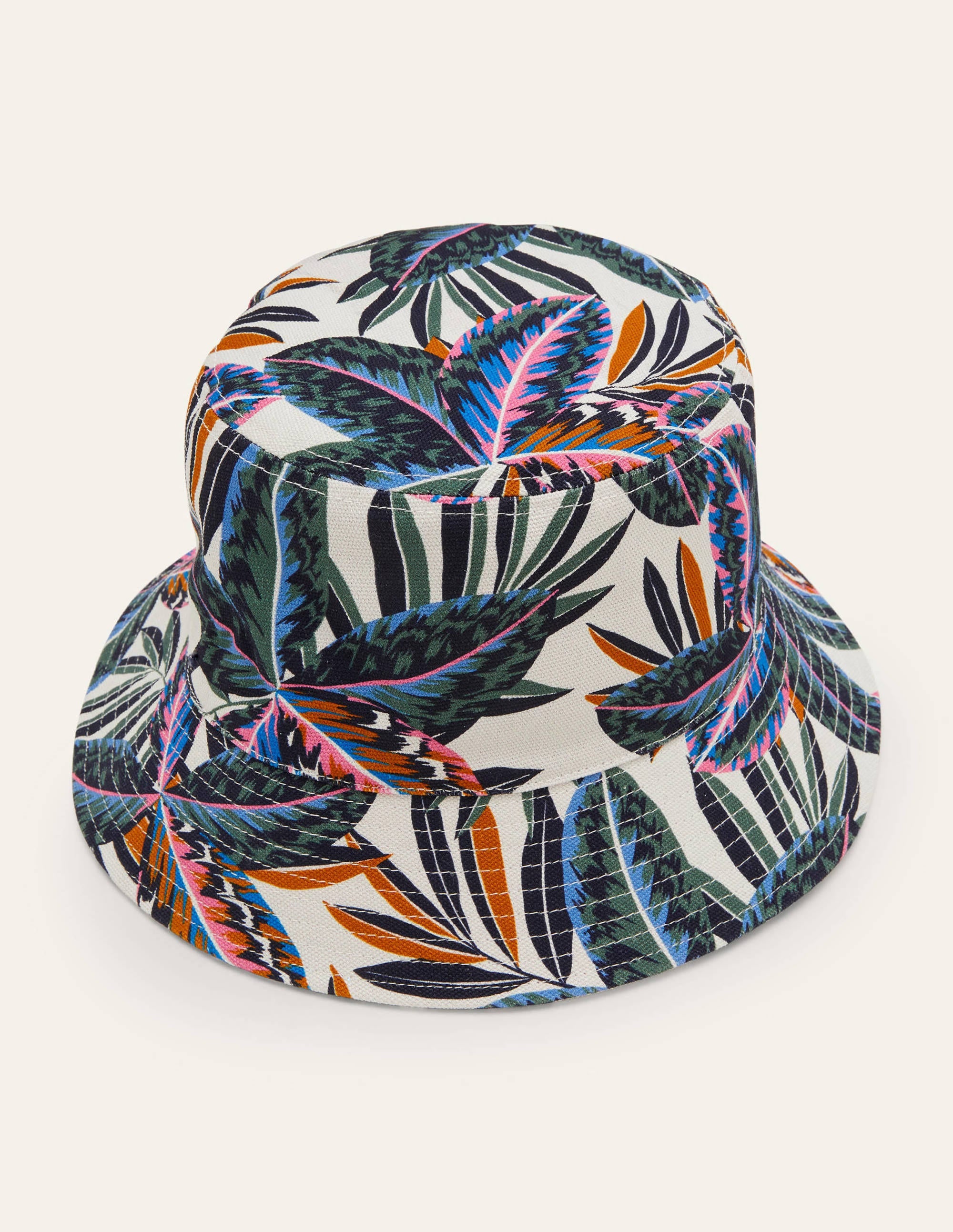 Canvas Bucket Hat-Multi, Exotic Leaves - Image 2