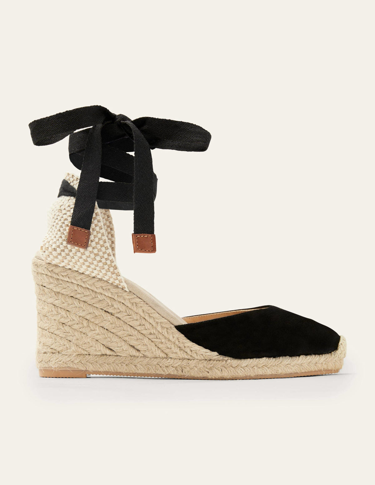 Cassie High Espadrille Wedges-Black-2