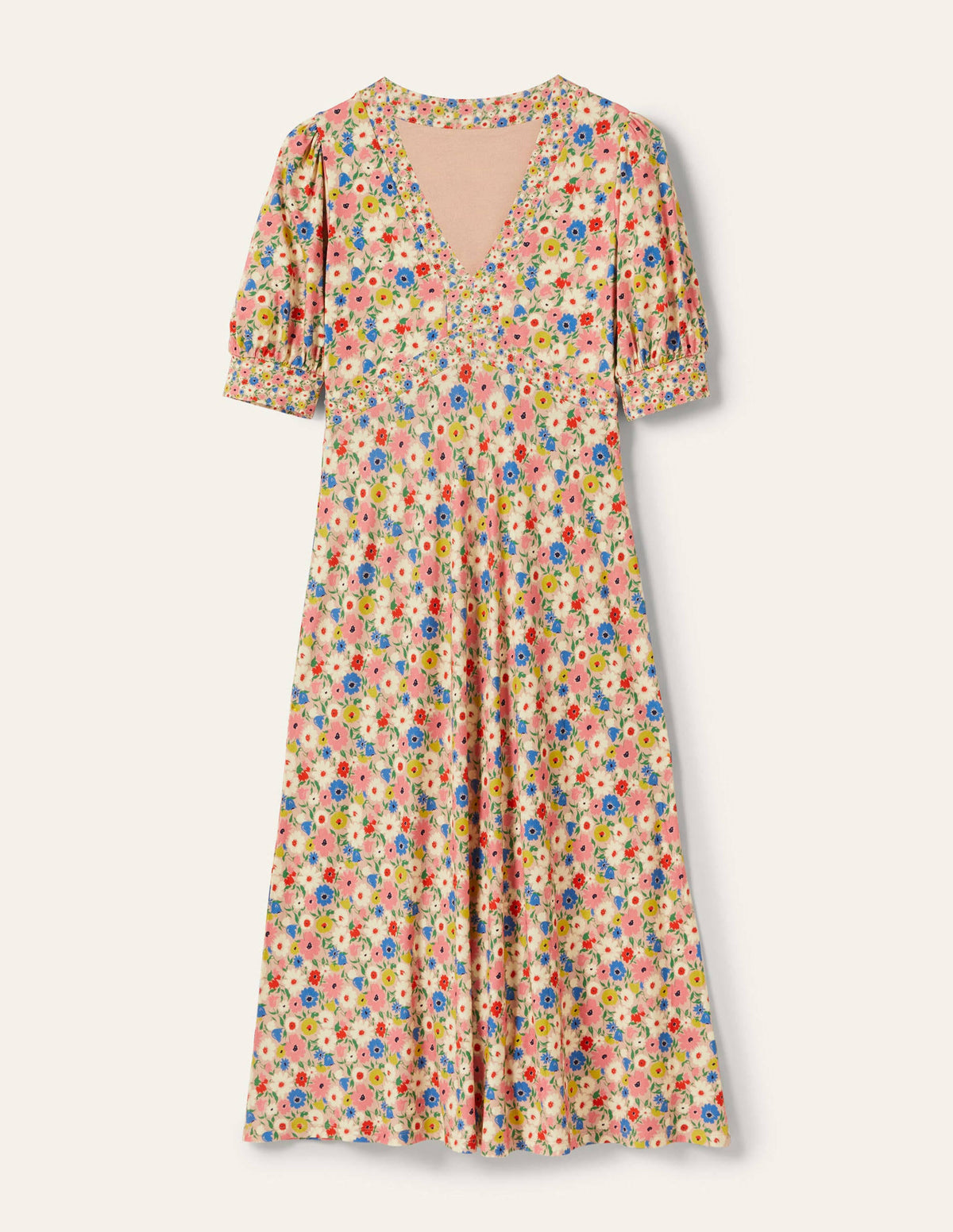 Eva Jersey Midi Dress-Milkshake Elegant Bloom-5