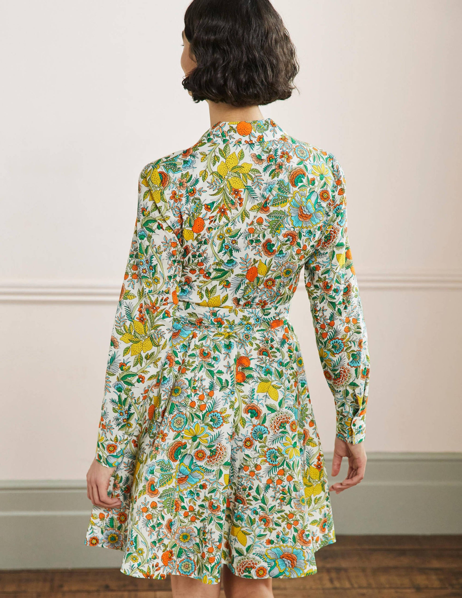 Kitty Shirt Dress-Ivory, Lemon Fizz-3