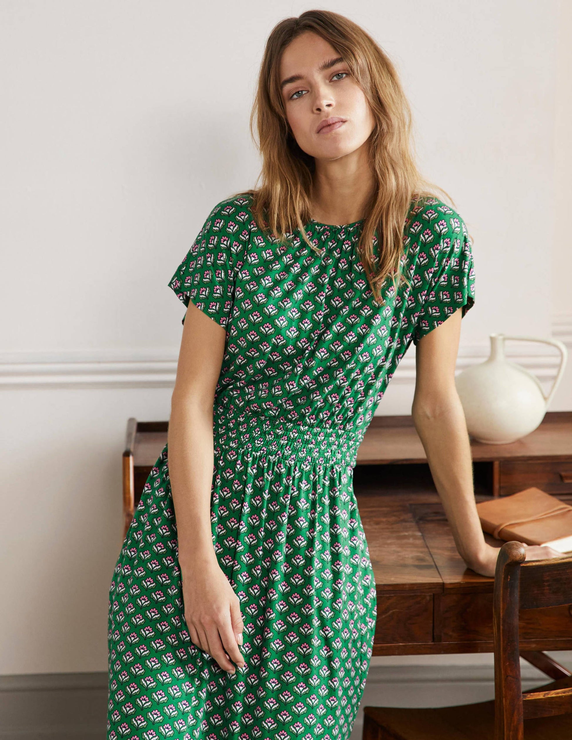 Jersey Midi Dress-Highland Geo-4