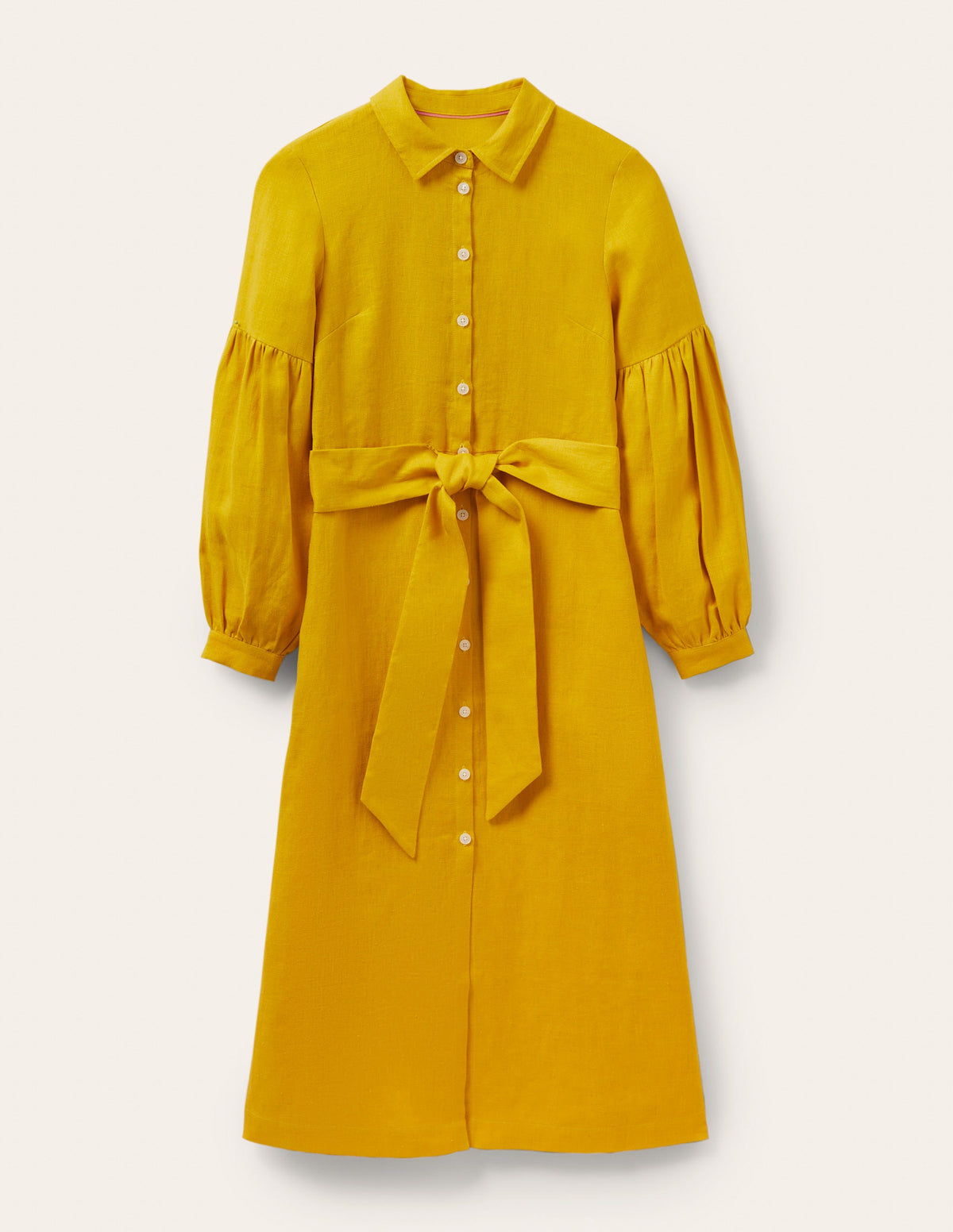Sleeve Detail Midi Shirt Dress-Honeycomb - Image 5