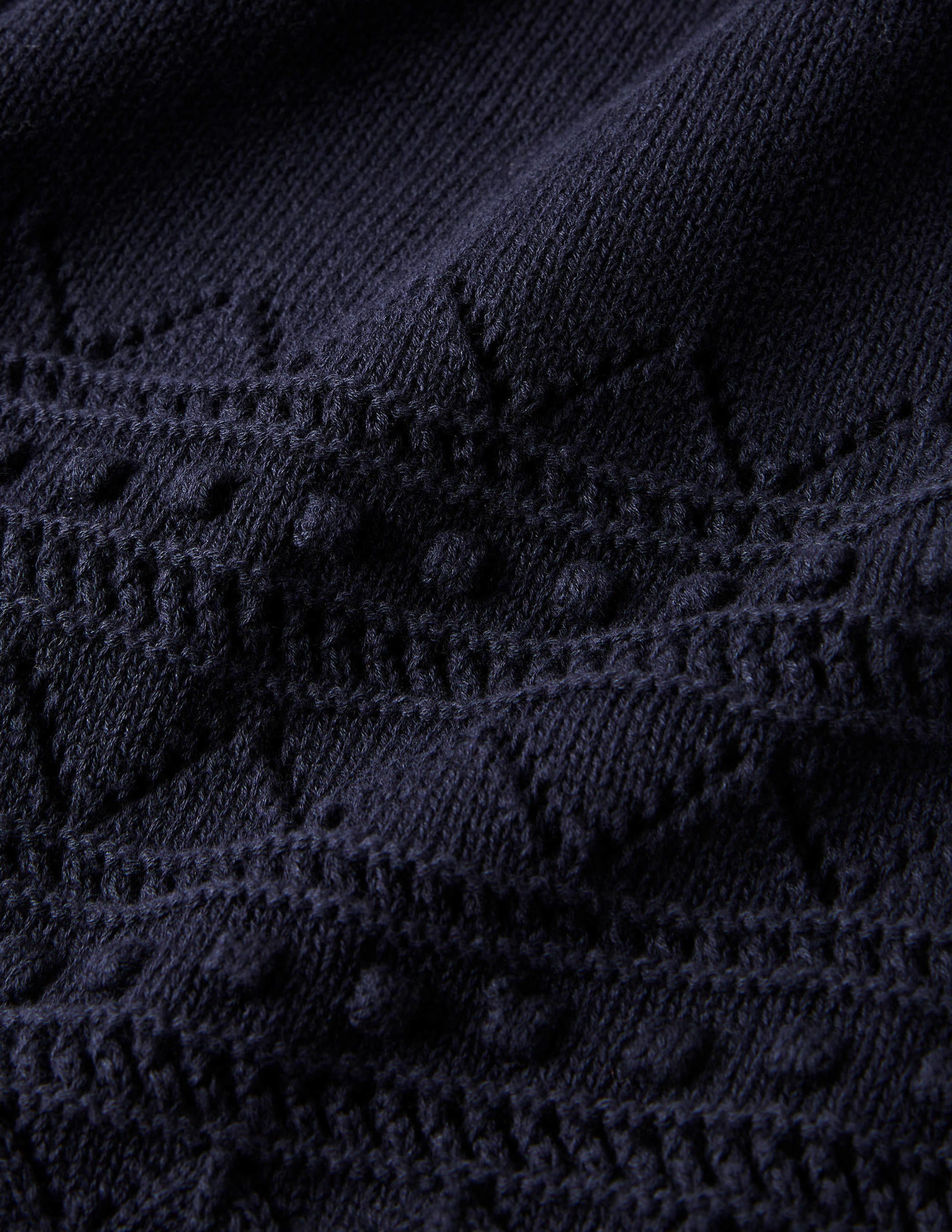 Wide Sleeve Knitted Dress-Navy - Image 7
