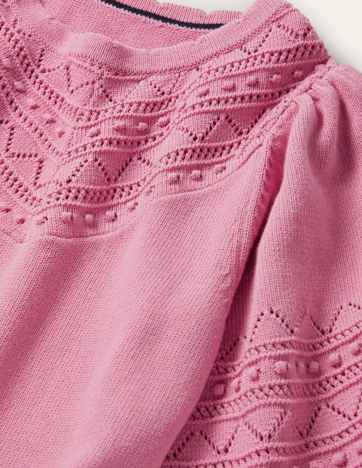 Wide Sleeve Knitted Dress-Formica Pink - Image 7