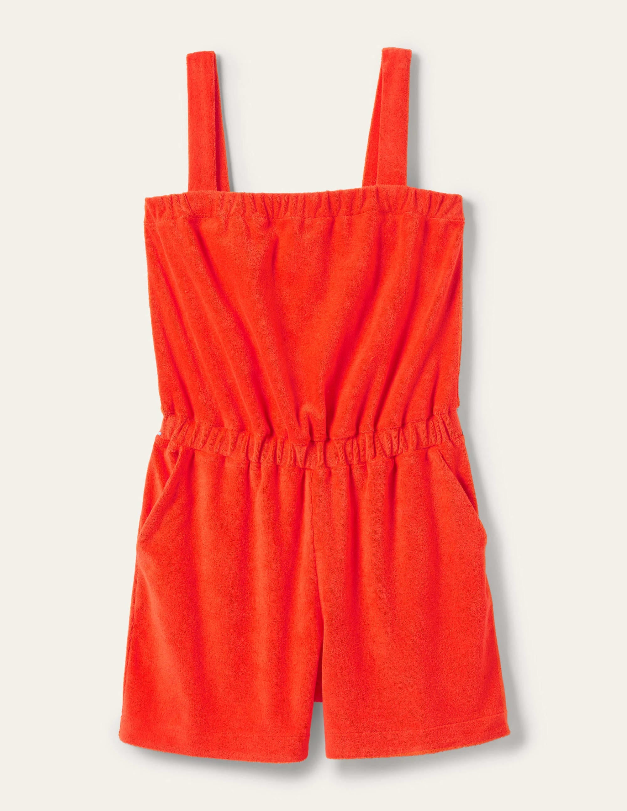 Erica Towelling Playsuit-Papaya - Image 7