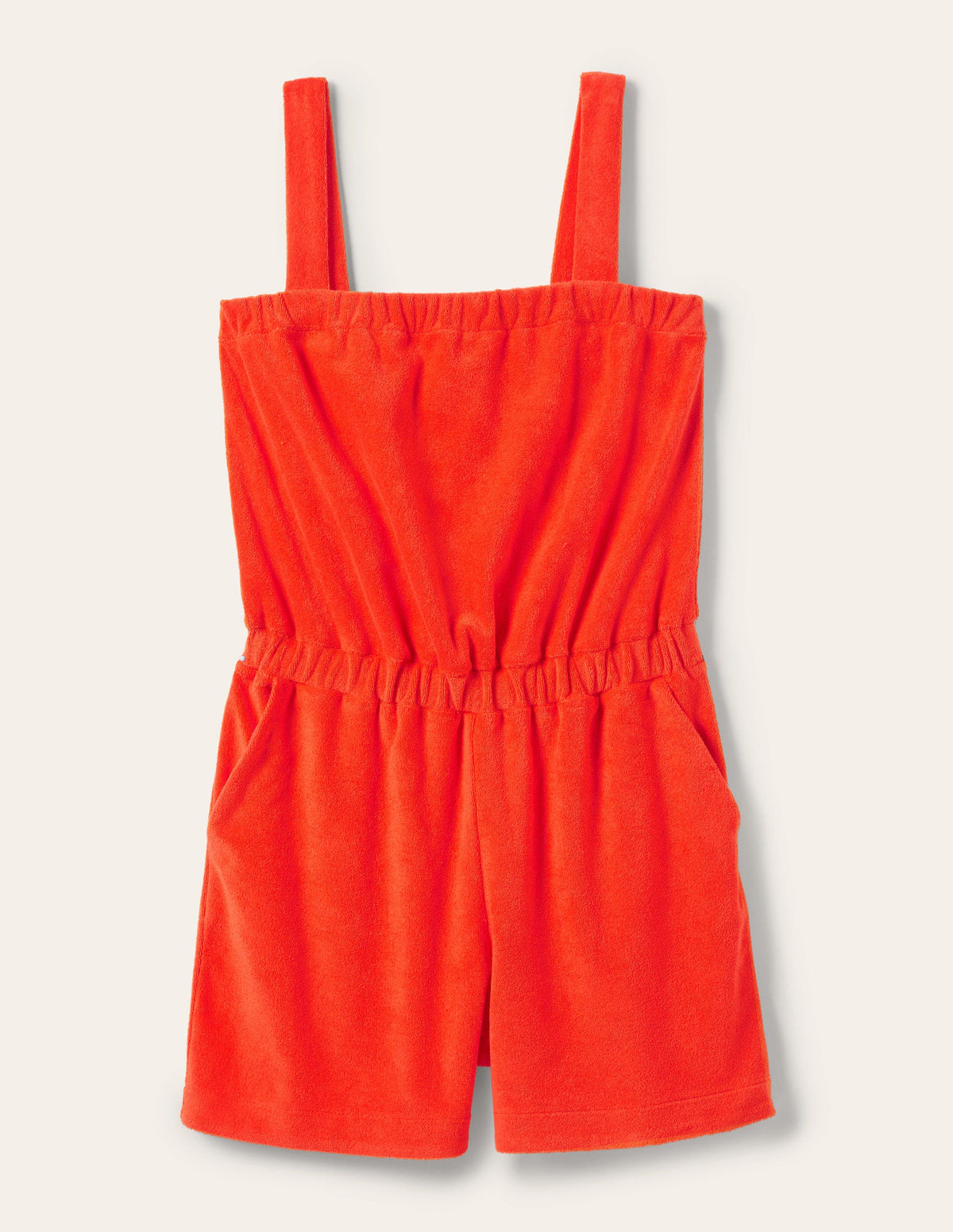 Erica Towelling Playsuit-Papaya-8