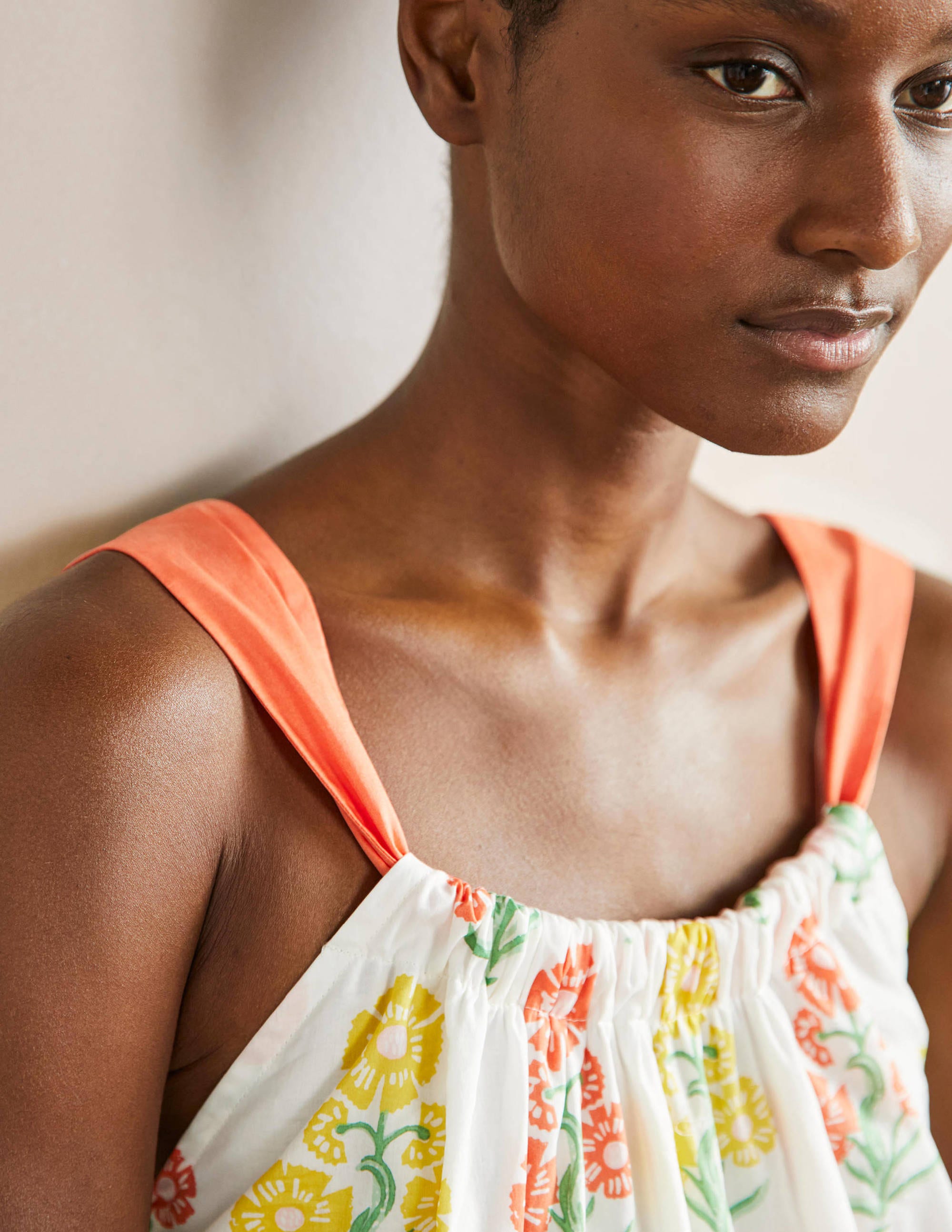 Nadine Tie Back Maxi  Dress-Molly Mahon Flower Woodblock - Image 10