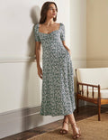 Sweetheart Jersey Midi Dress-Trekking Green, Flora Charm