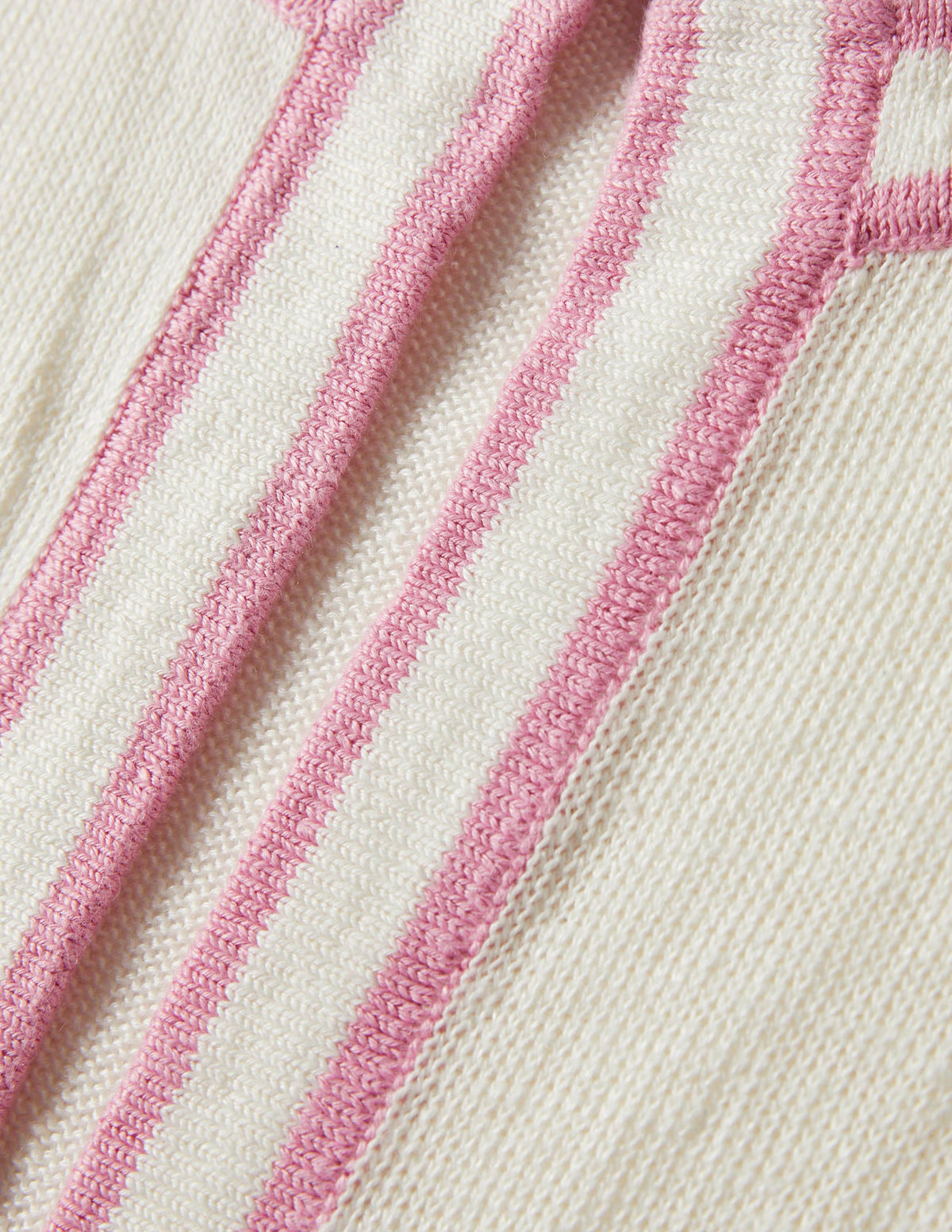 Stripe Trim Linen Cardigan-Ivory - Image 6