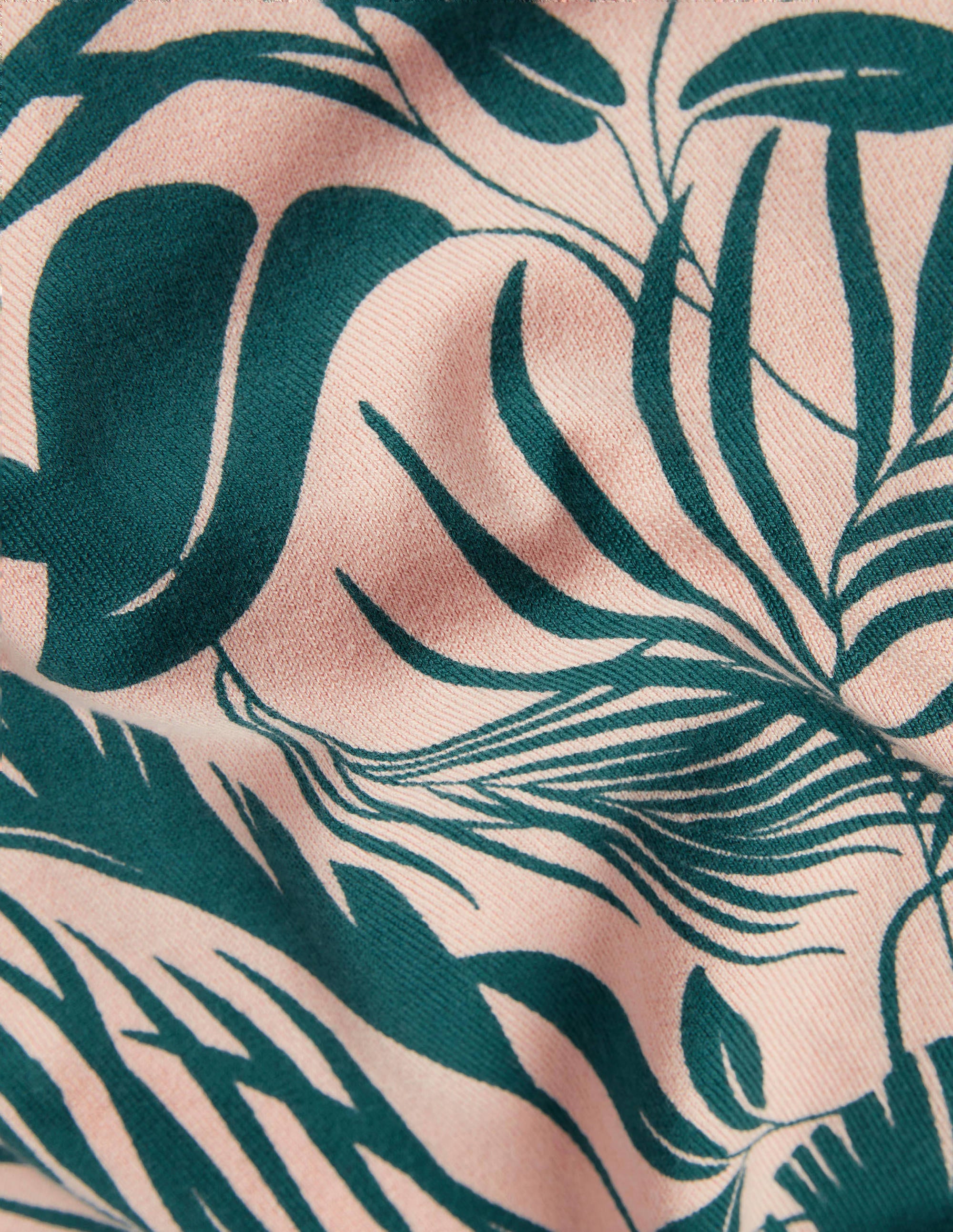Cotton Crew Neck Jumper-Milkshake, Tropic Foliage - Image 6