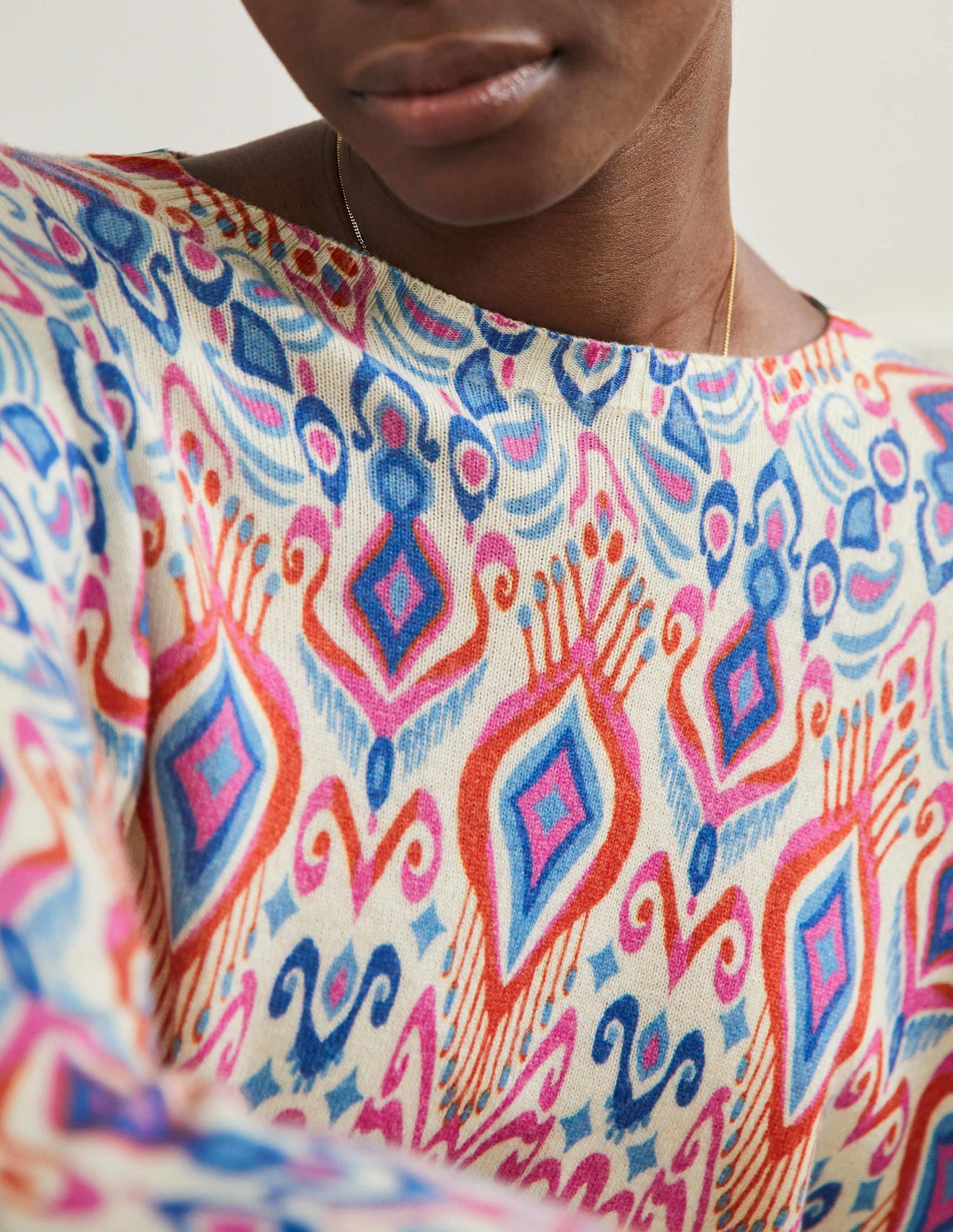 Margot Cashmere Jumper-Ikat Paradise-2