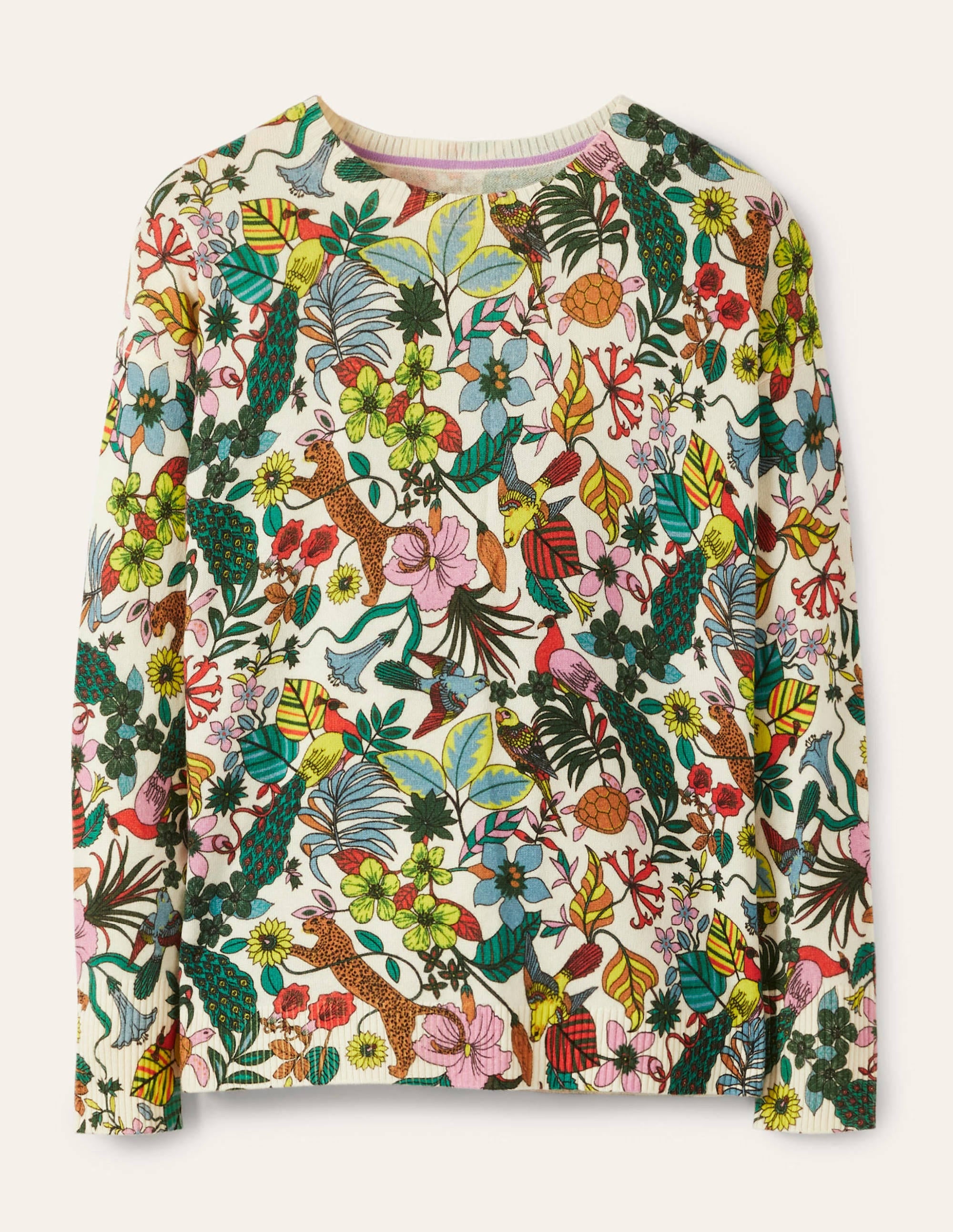 Margot Cashmere Jumper-Multi, Exotic Paradise - Image 5