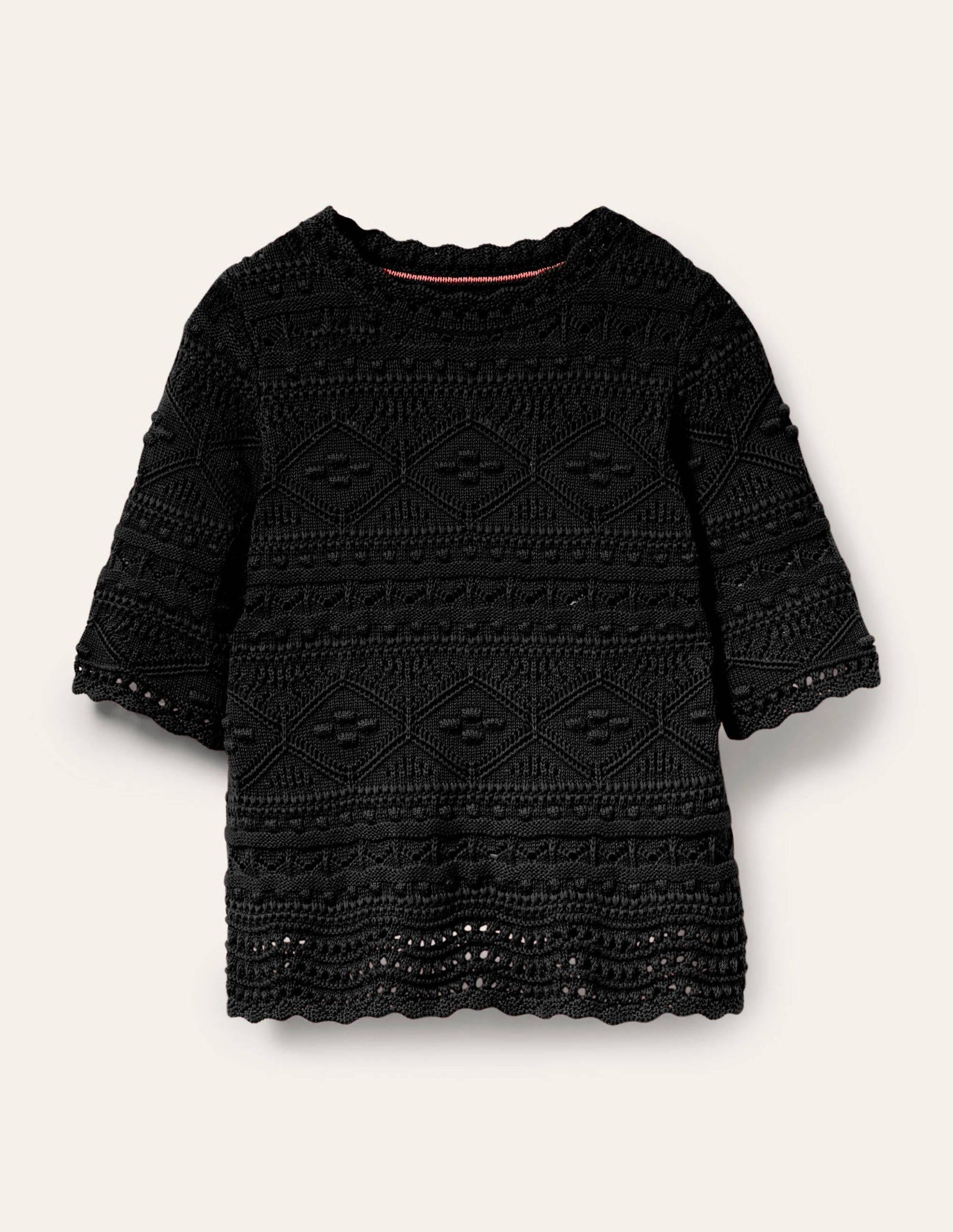 Claudia Textured Knitted Top-Black-5