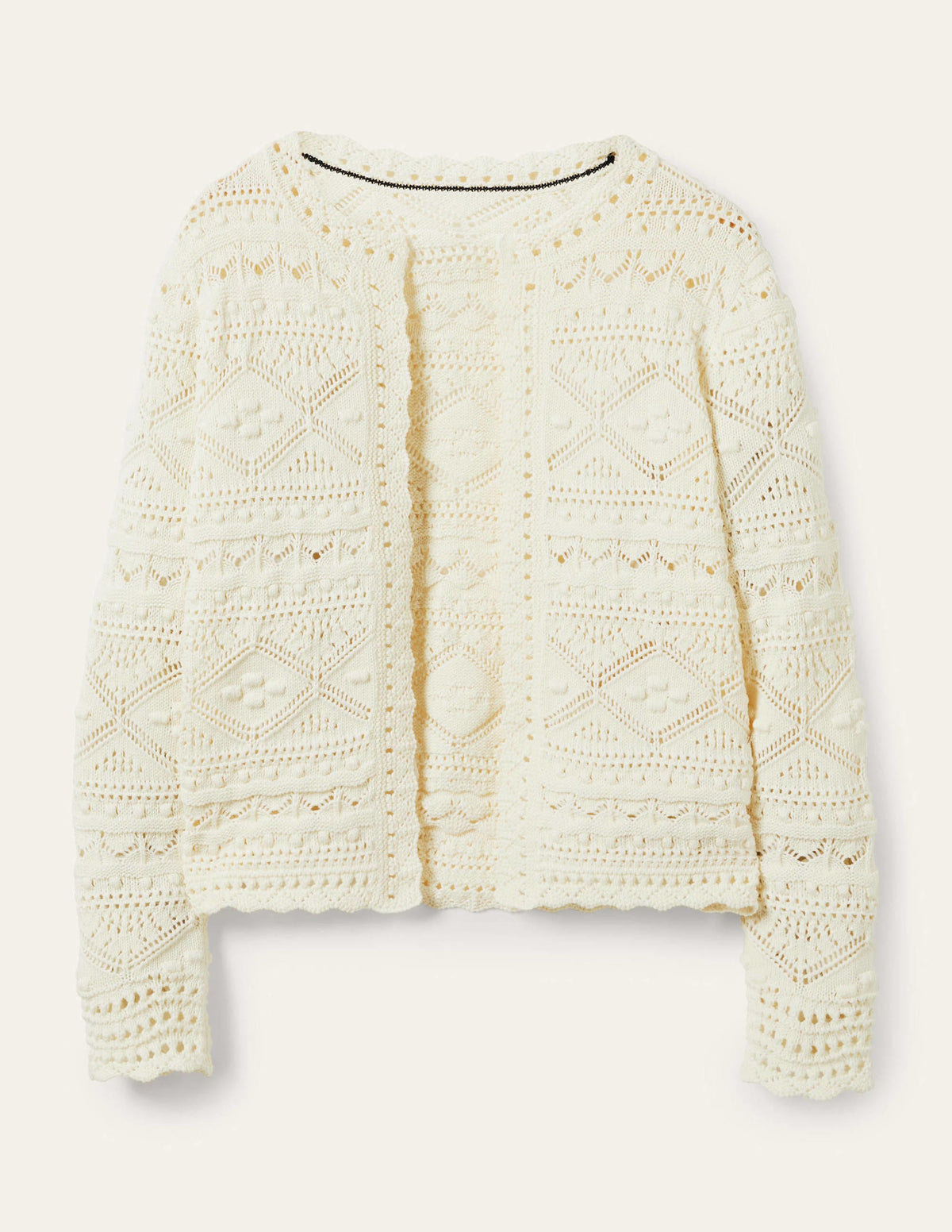 Claudia Textured Knit Cardigan-Black - Image 6