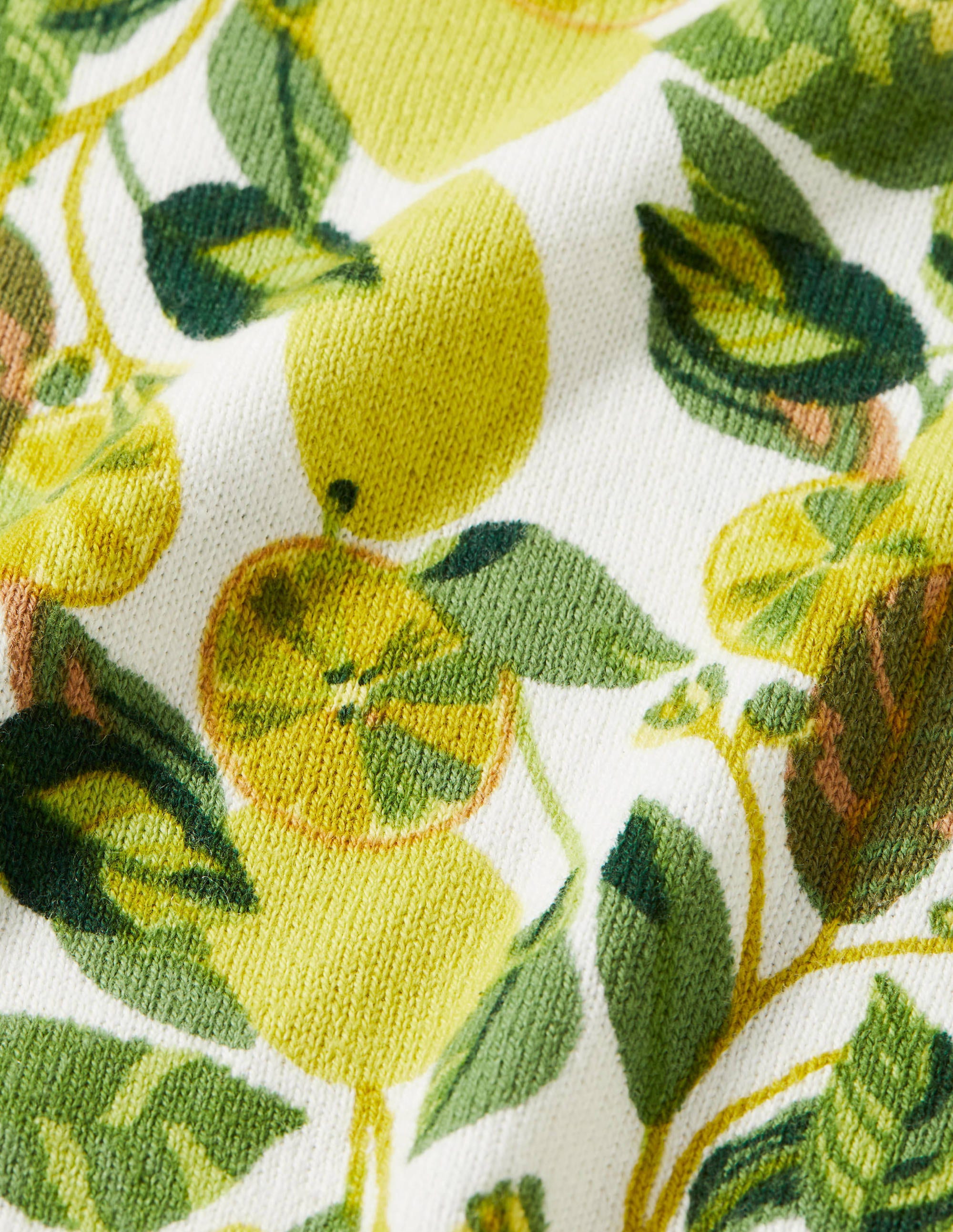 Printed Cotton Jumper-Ivory, Lemon Vine - Image 5