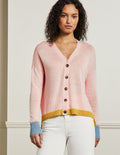 Colourblock Linen Cardigan-Milkshake Colourblock