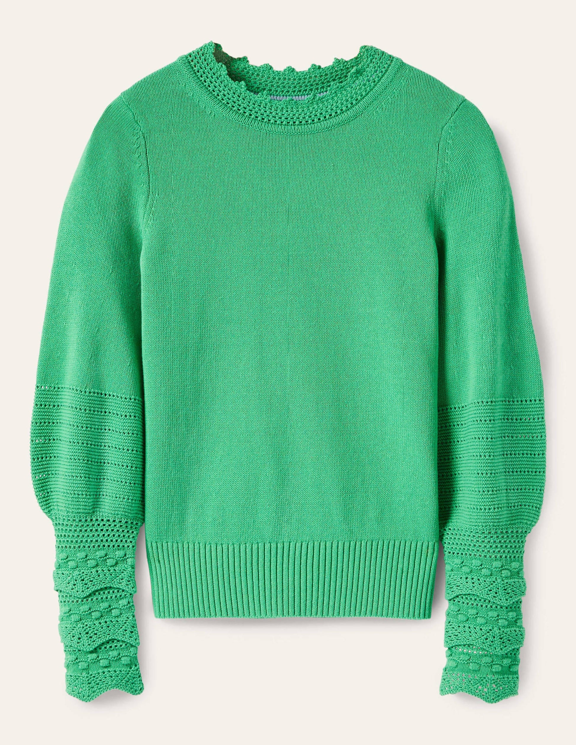 Sleeve Detail Knitted Jumper-Green Lagoon-6
