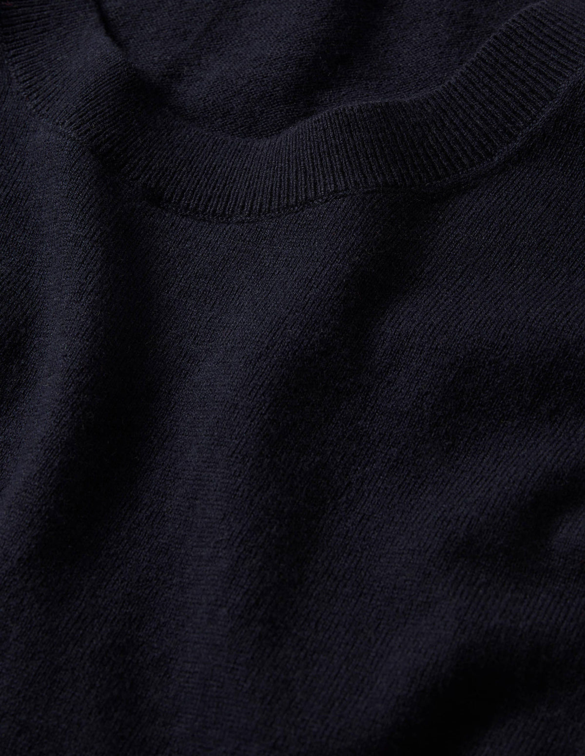 Frill Sleeve Knitted T-Shirt-Navy-6