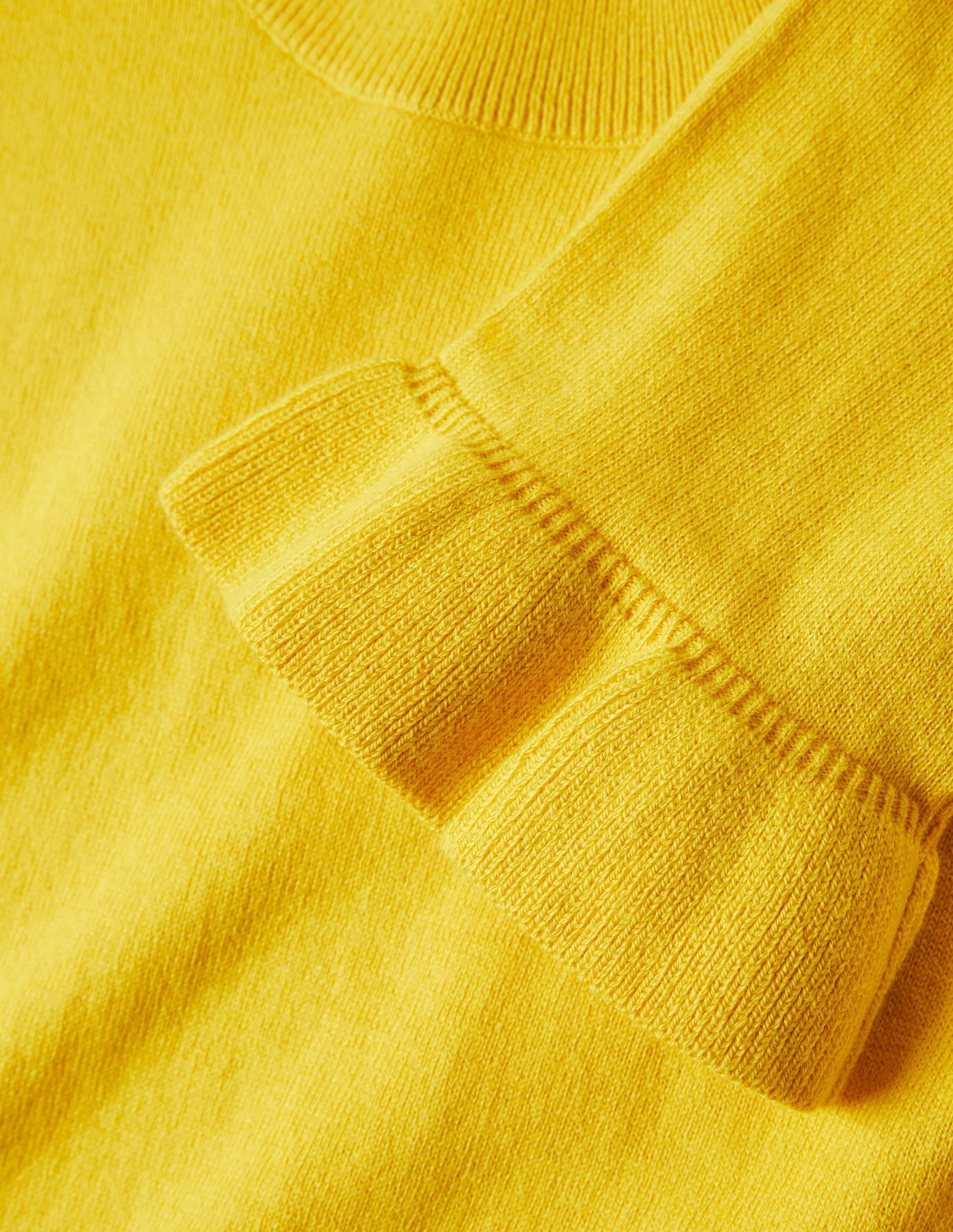 Frill Sleeve Knitted T-Shirt-Lemon Fizz-7
