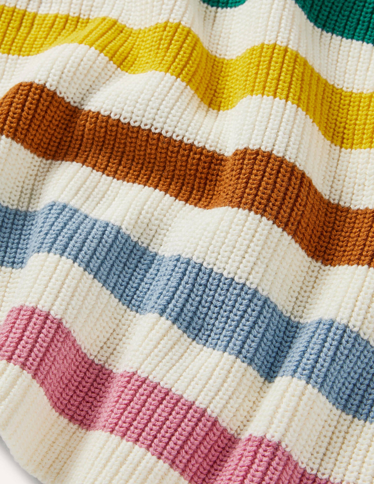 Striped Wide Sleeve Jumper-Ivory, Rainbow Stripe - Image 6
