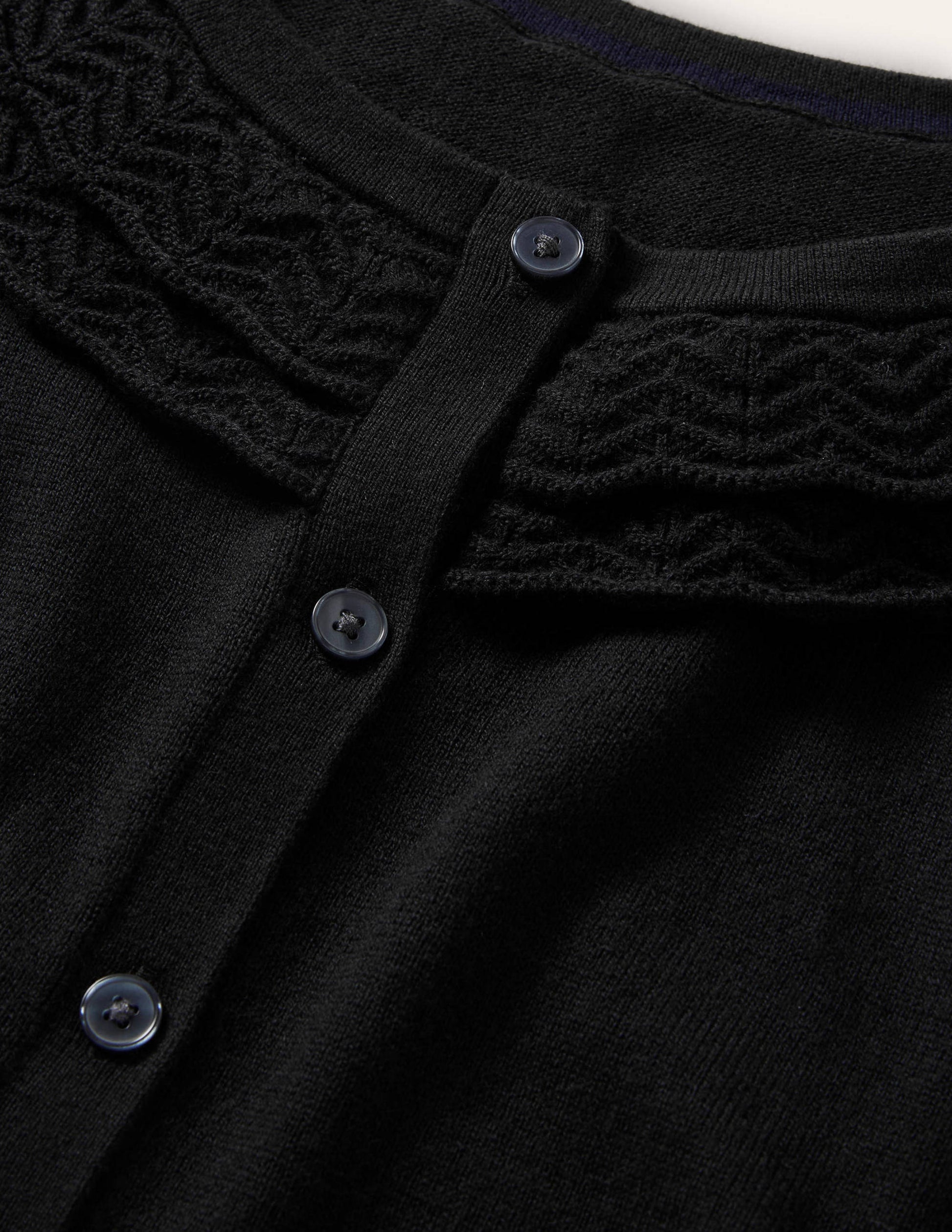 Collar Detail Cardigan-Black-7